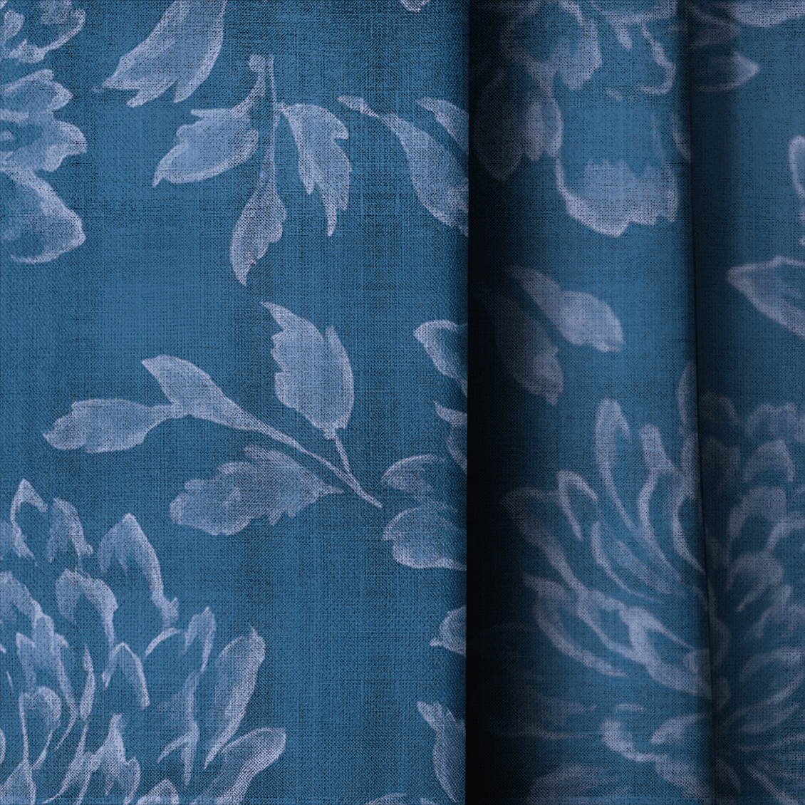 Bedford Blue - Drapery - Benton Lane Home - Lemon Park