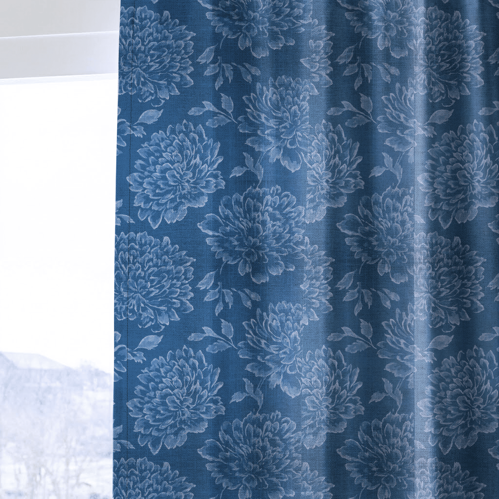 Bedford Blue - Drapery - Benton Lane Home - Lemon Park