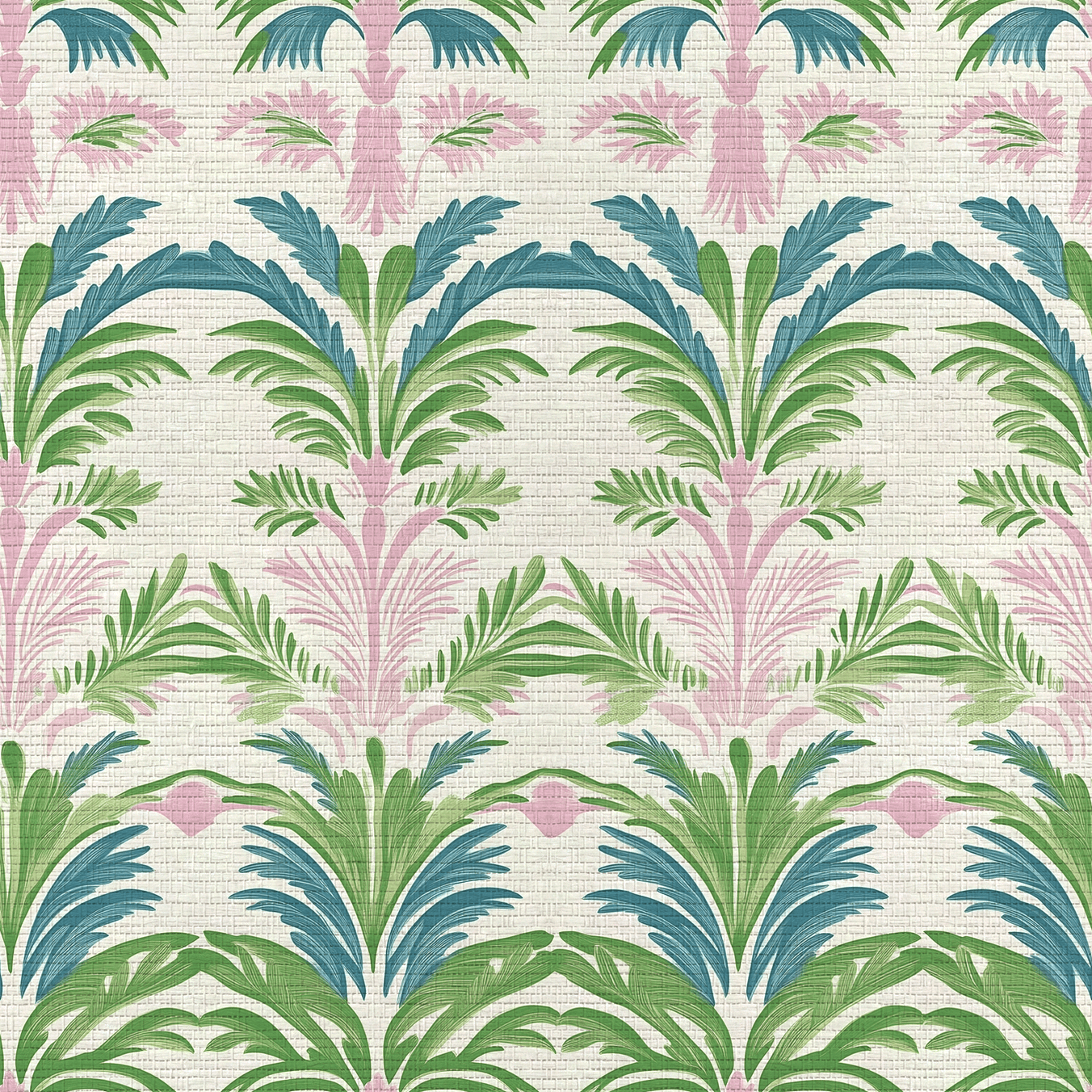 Bellagio Blush Faux Grasscloth Wallpaper - Lemon Park