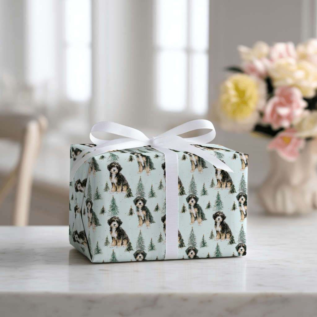 Bernedoodle Tidings - Wrapping Paper - Benton Lane Home - Lemon Park