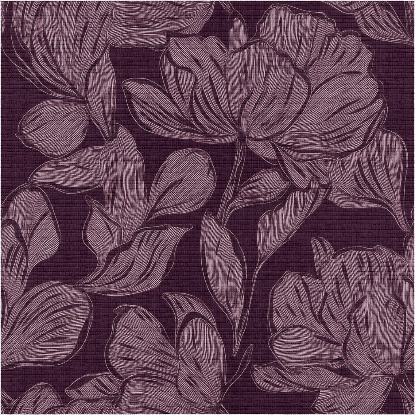 Berry Blossom Faux Grasscloth Wallpaper - Benton Lane Home - Painted Paper