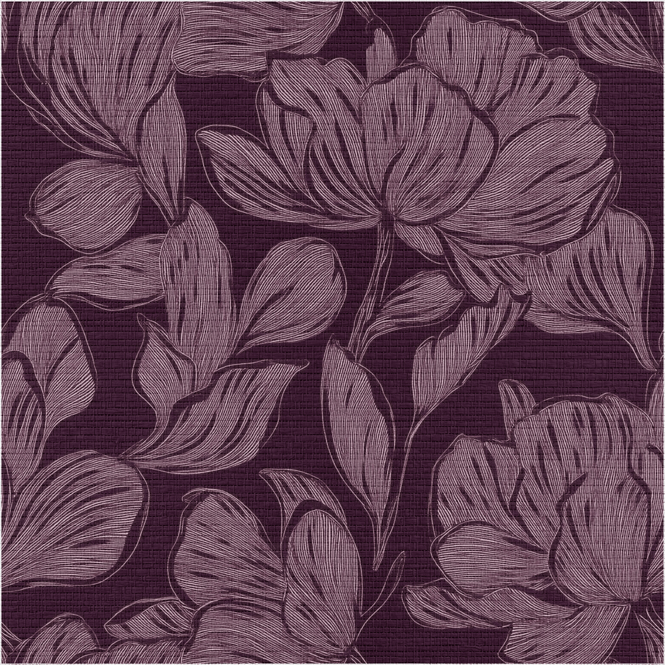 Berry Blossom Faux Grasscloth Wallpaper - Benton Lane Home - Painted Paper