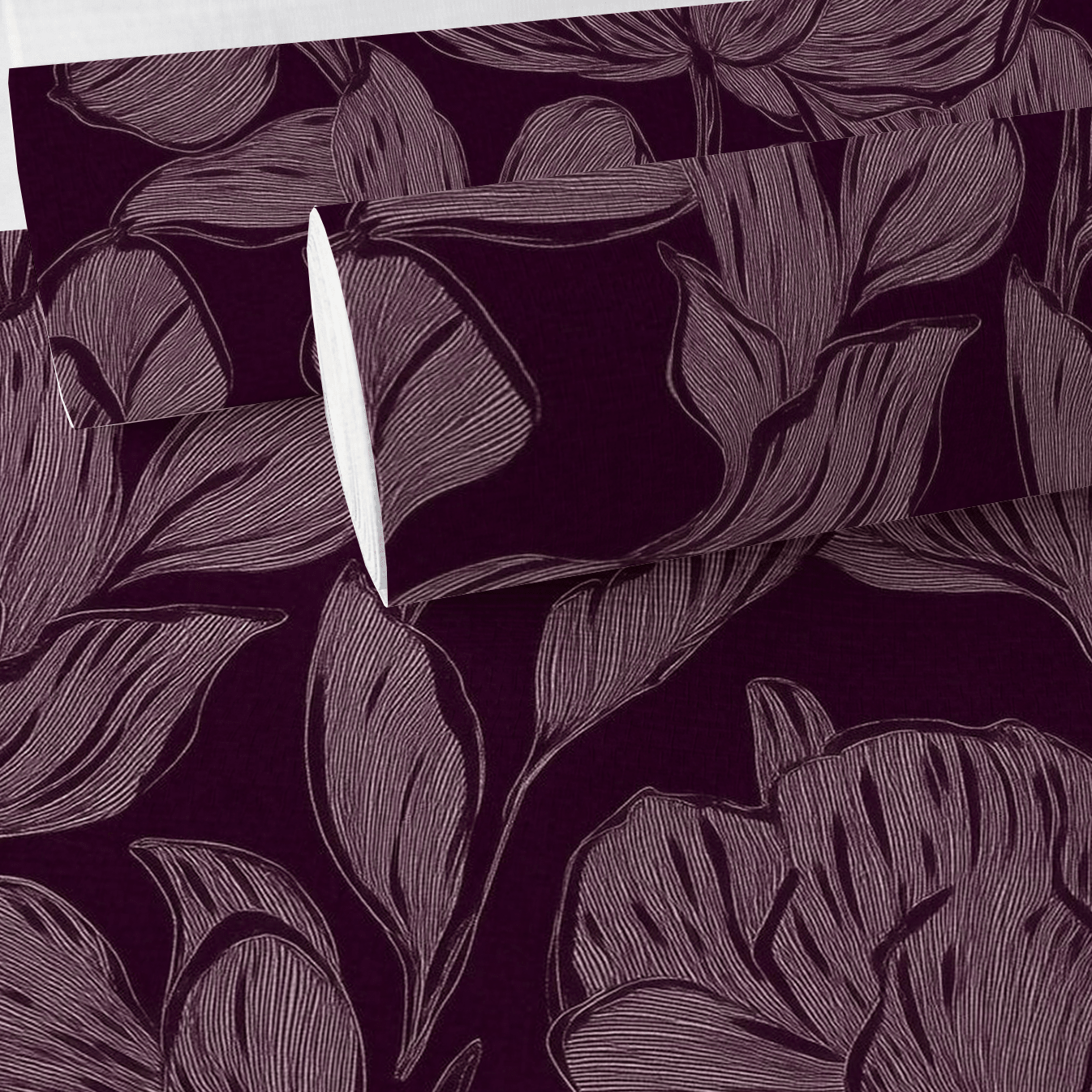 Berry Blossom Faux Grasscloth Wallpaper - Benton Lane Home - Painted Paper
