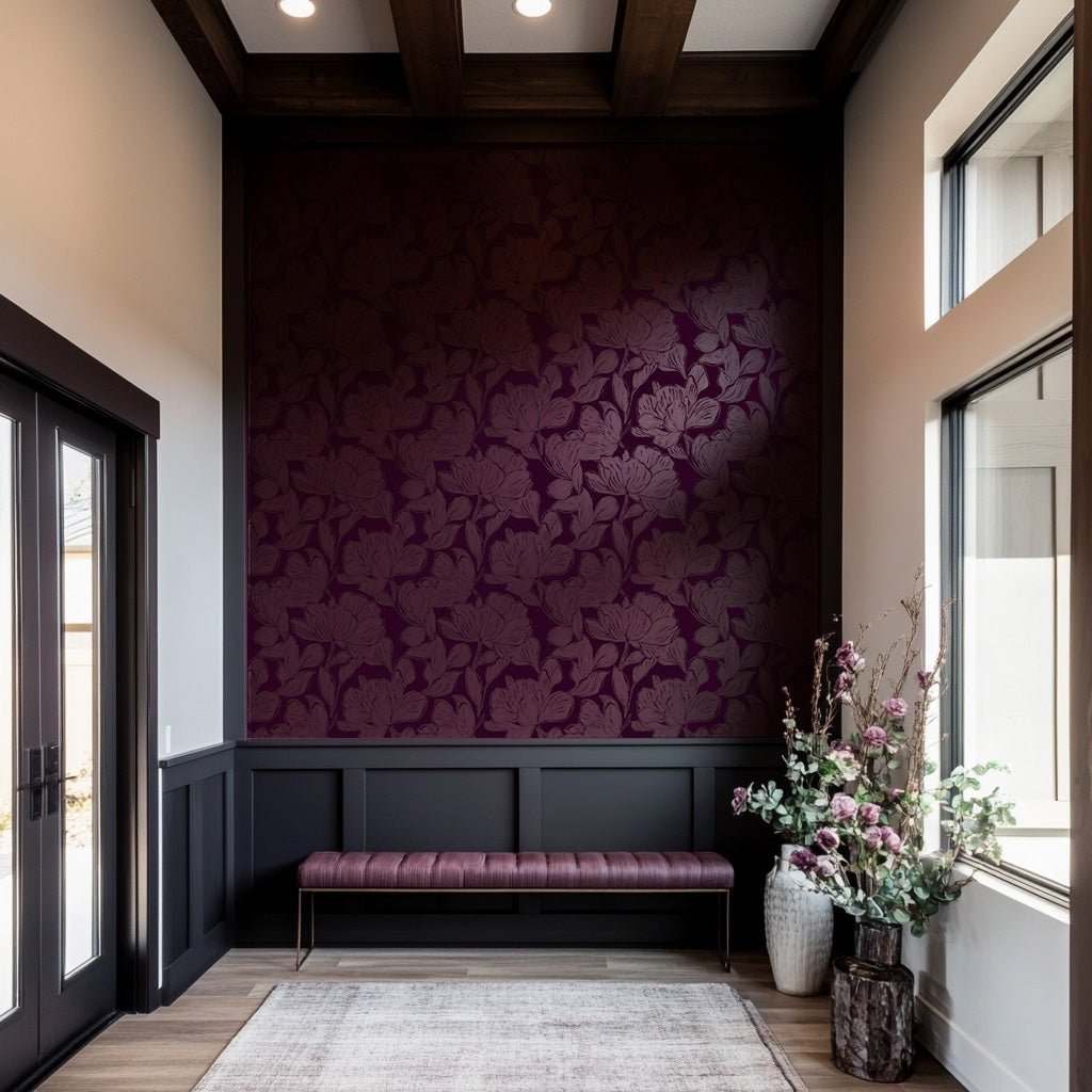 Berry Blossom Wallpaper - Benton Lane Home - Painted Paper