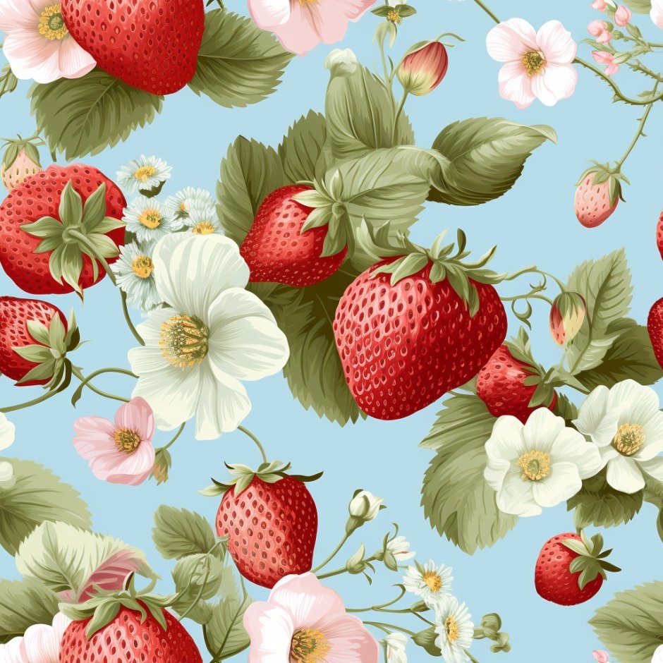 Berry Meadow Wallpaper - Benton Lane Home - Painted Paper