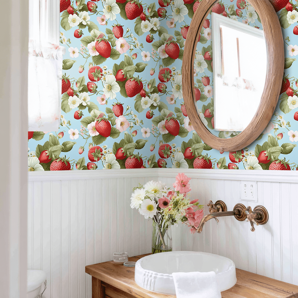 Berry Meadow Wallpaper - Benton Lane Home - Painted Paper