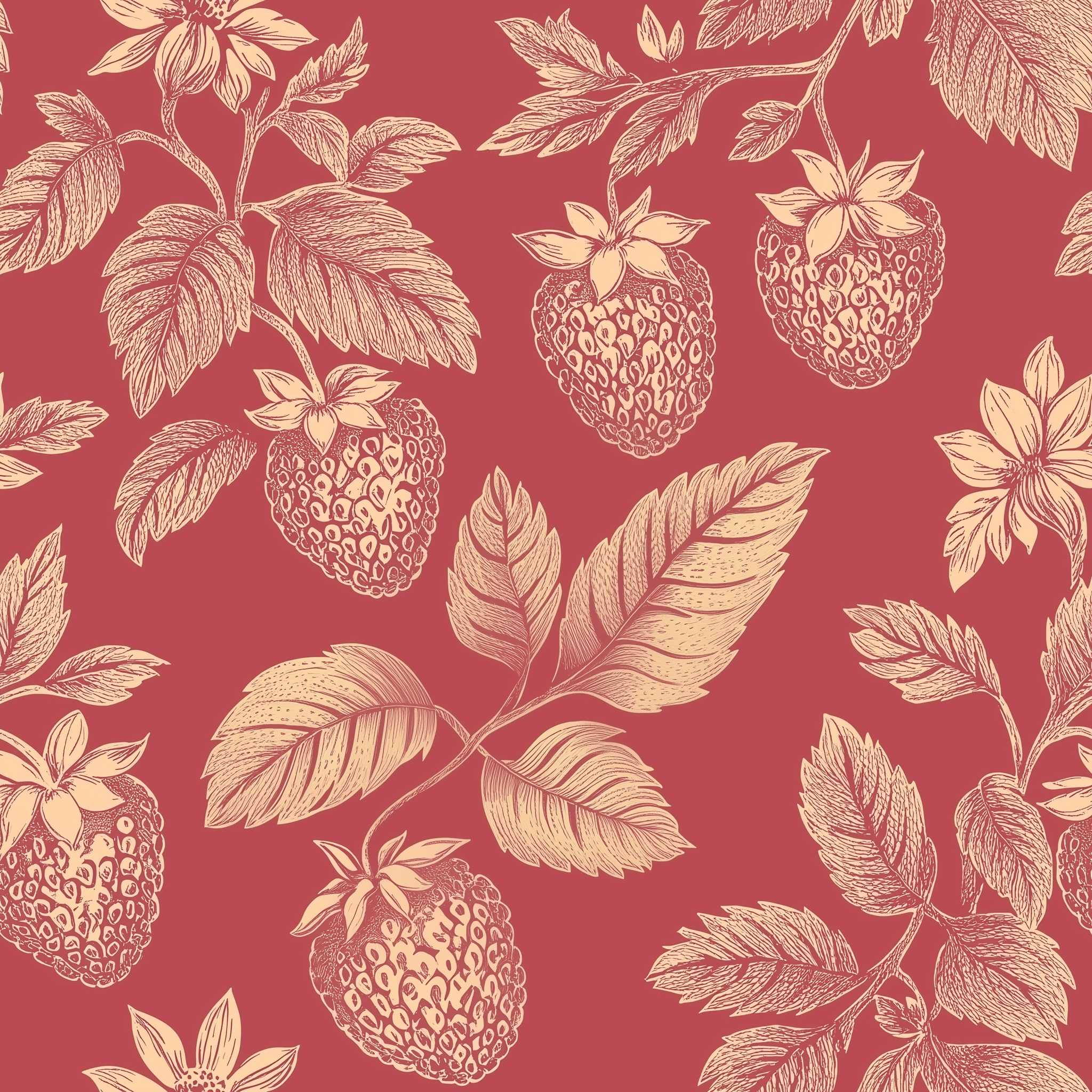 Berry Patch Wallpaper - Painted Paper
