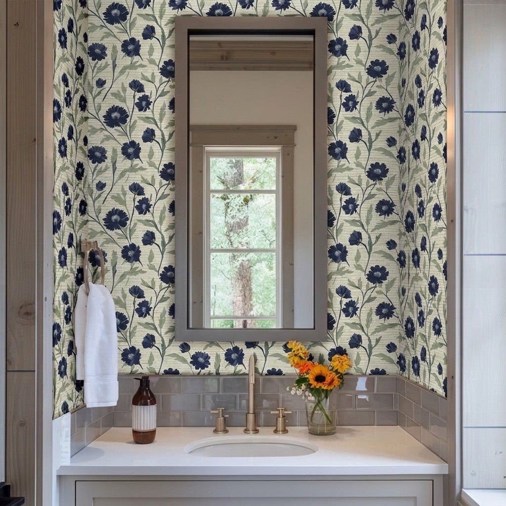 Bess Faux Grasscloth Wallpaper - Painted Paper