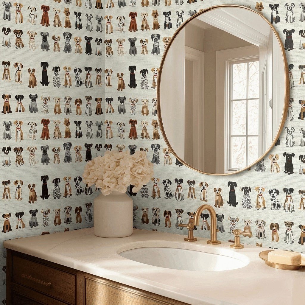 Best In Show Faux Grasscloth Wallpaper - Painted Paper