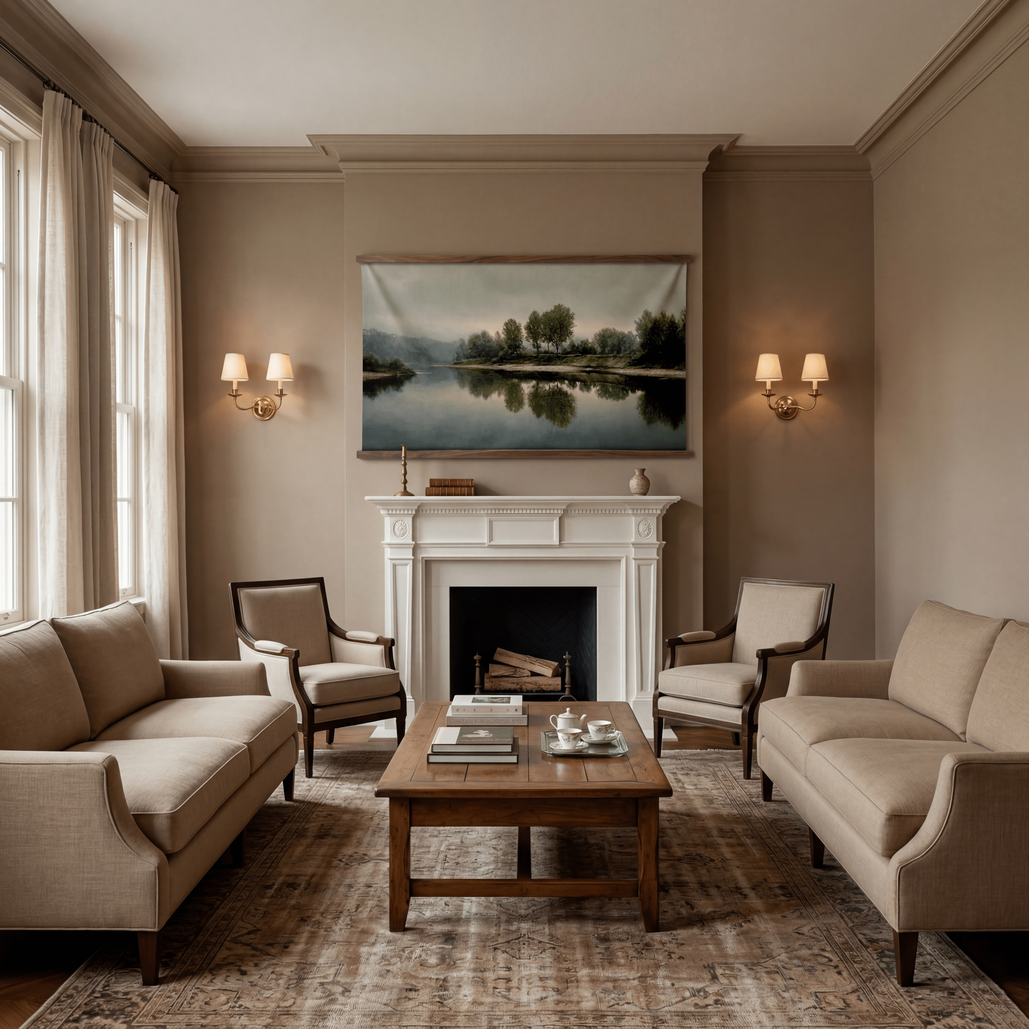 Beyond the River Bend - Tapestry - Benton Lane Home - Painted Paper