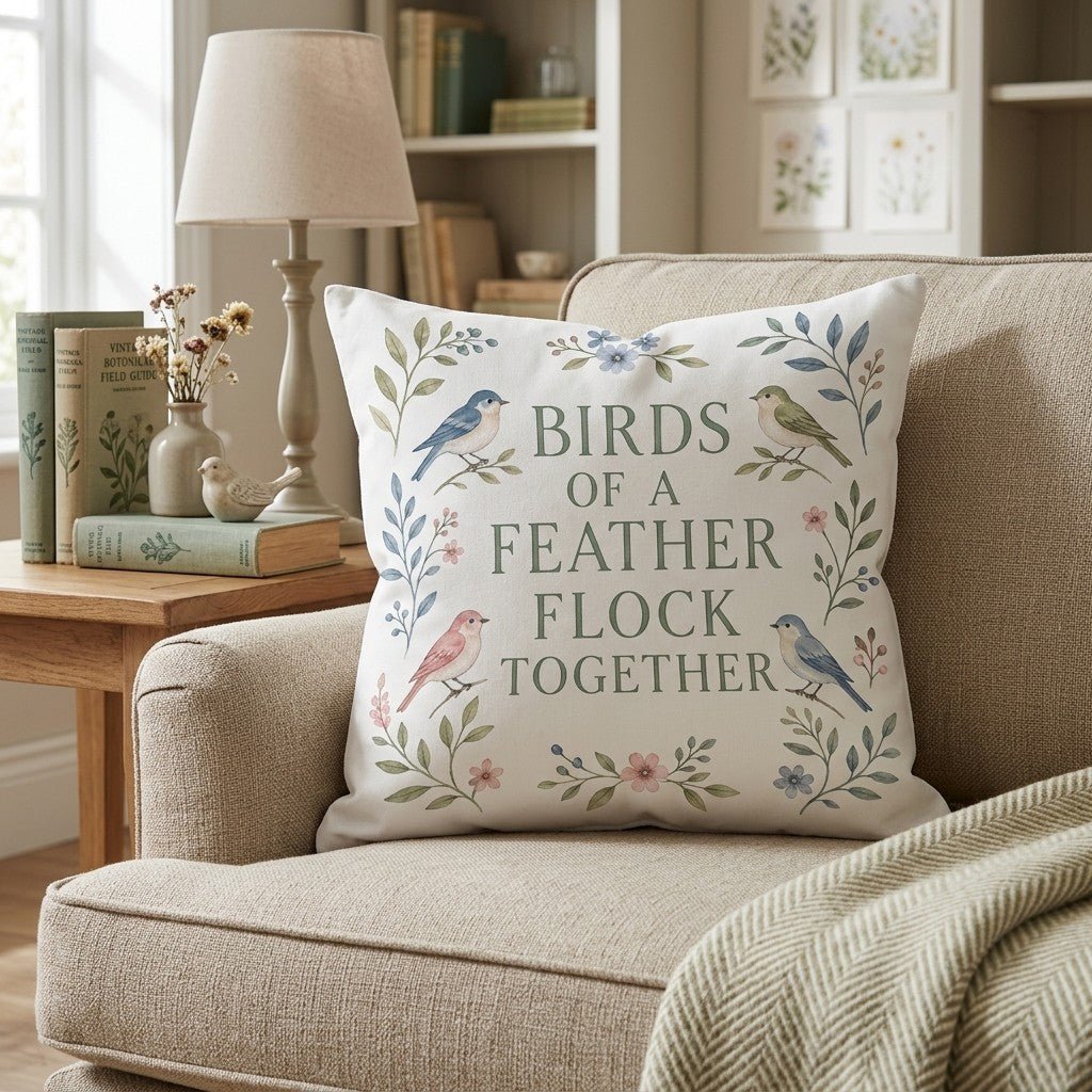 Birds of a Feather Throw Pillow - Benton Lane Home - Hillcroft Home