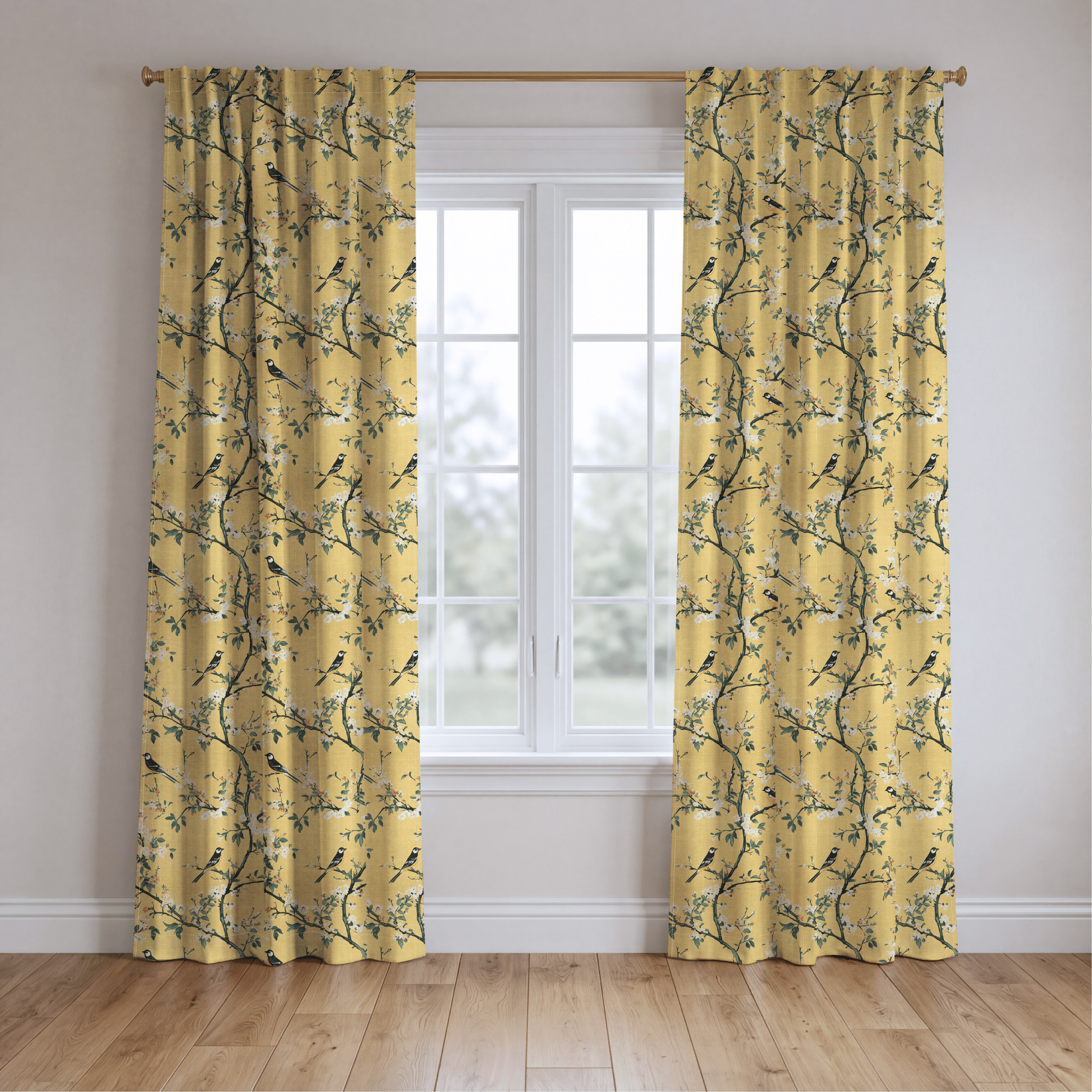Birdsong - Drapery - Benton Lane Home - Lemon Park