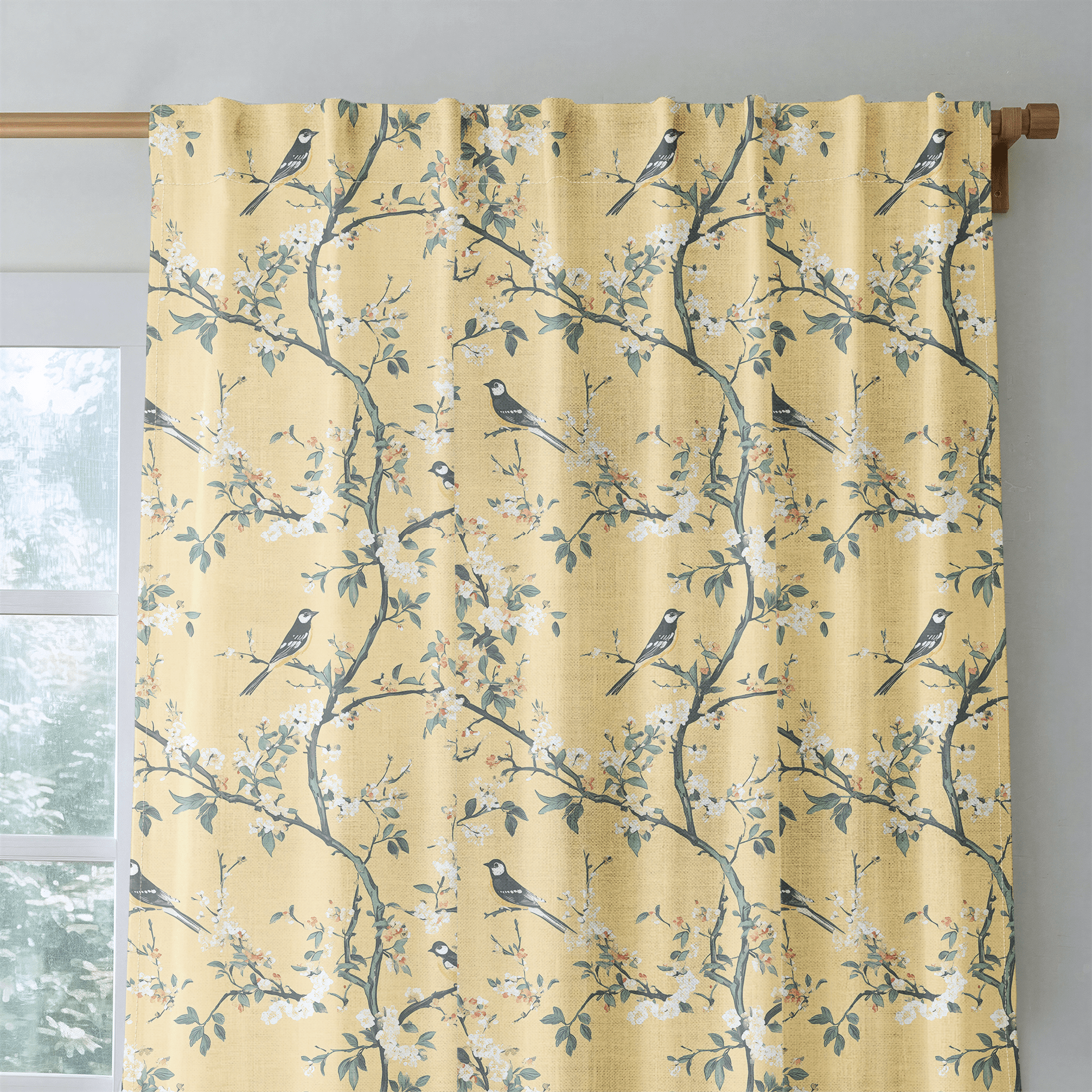 Birdsong - Drapery - Benton Lane Home - Lemon Park