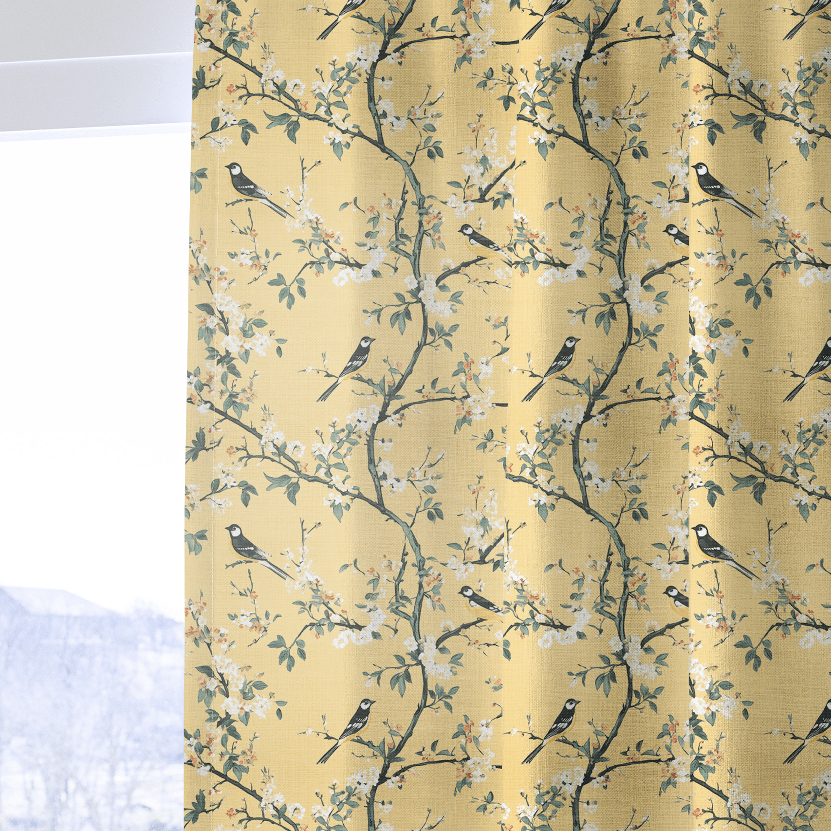 Birdsong - Drapery - Benton Lane Home - Lemon Park