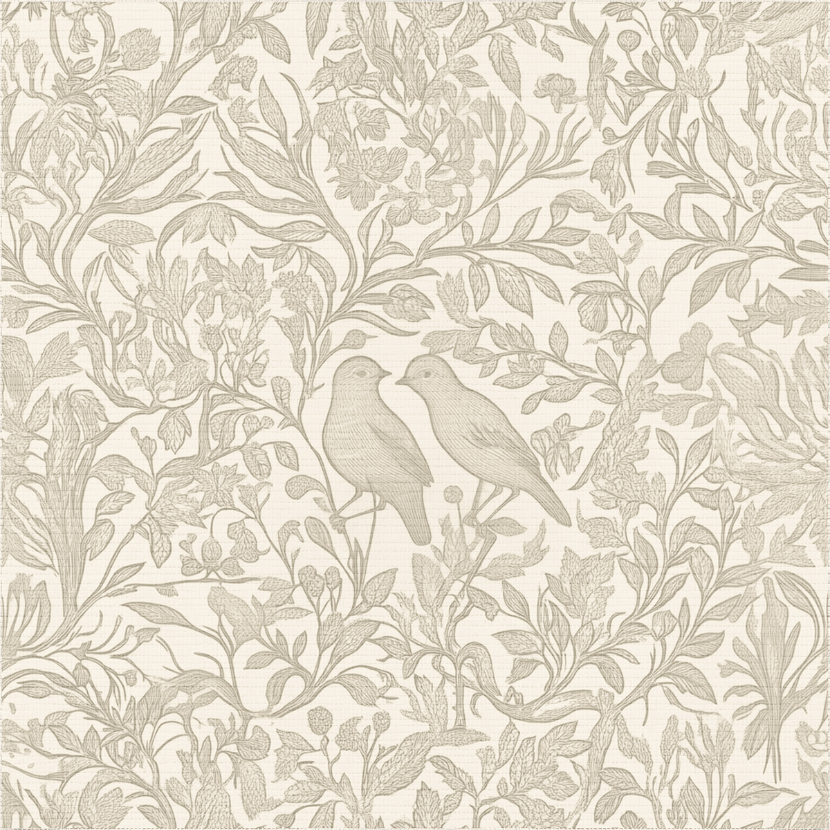 Birdsong Faux Grasscloth Wallpaper - Painted Paper
