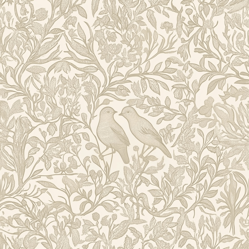 Birdsong Wallpaper - Benton Lane Home - Painted Paper