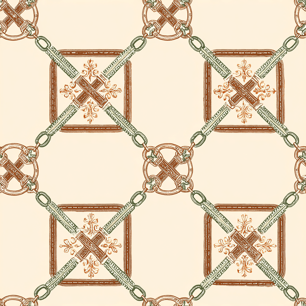 Bit & Bridle Wallpaper - Benton Lane Home - Painted Paper