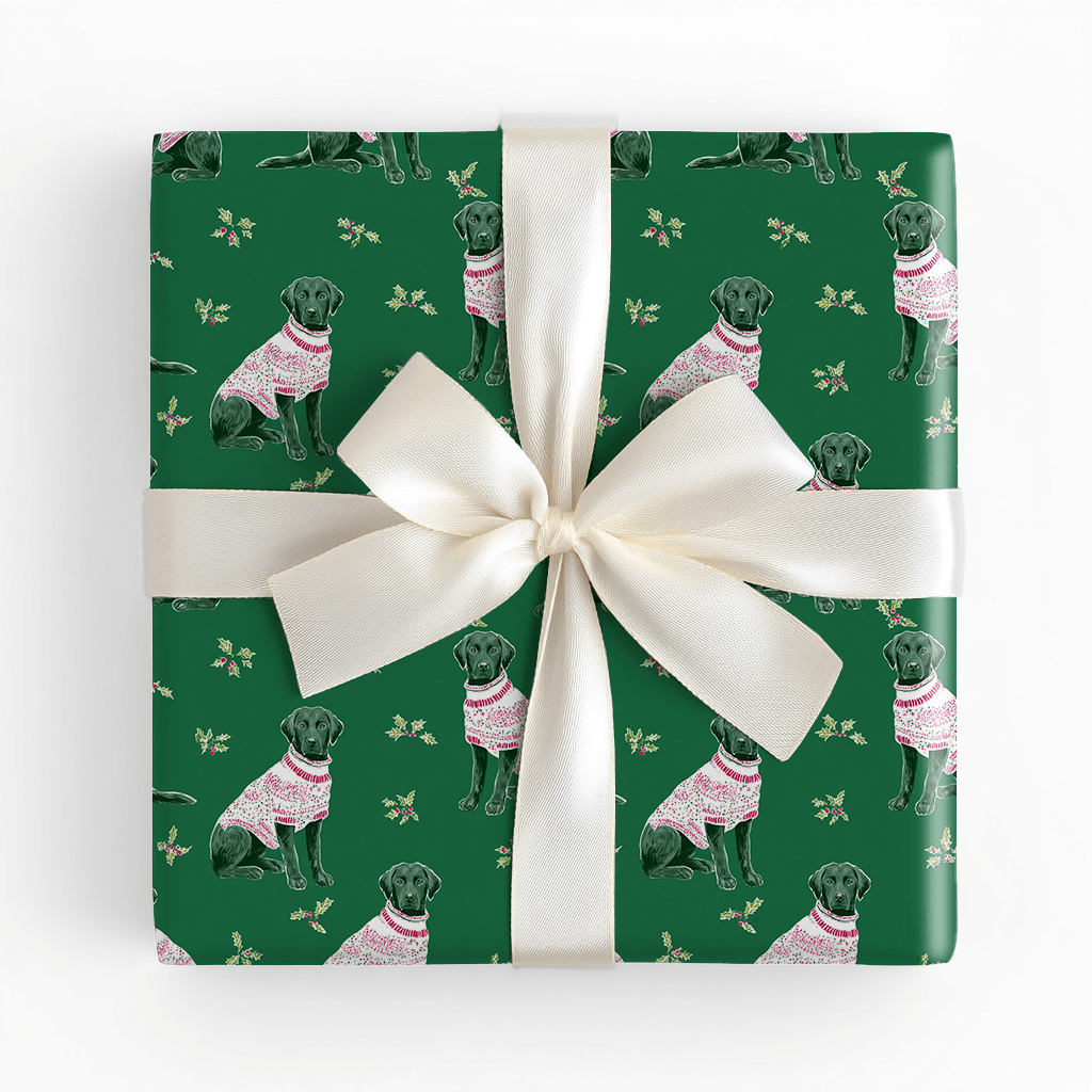 Black Lab Noel - Wrapping Paper - Benton Lane Home - Lemon Park