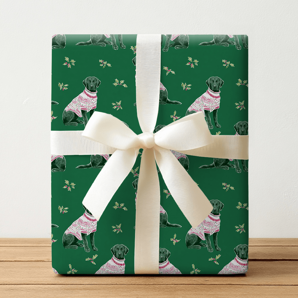 Black Lab Noel - Wrapping Paper - Benton Lane Home - Lemon Park