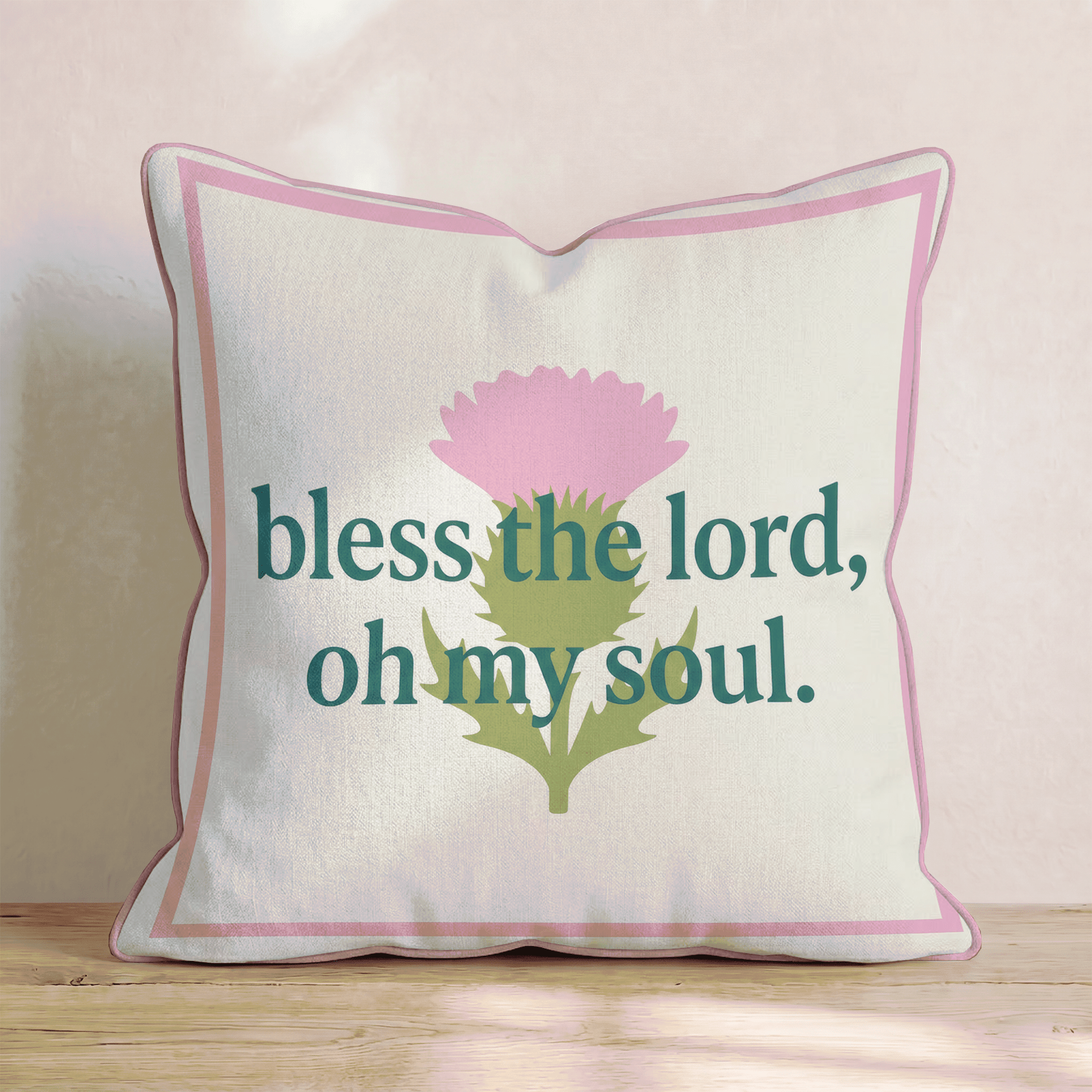 Bless The Lord Throw Pillow - Benton Lane Home - Hillcroft Home
