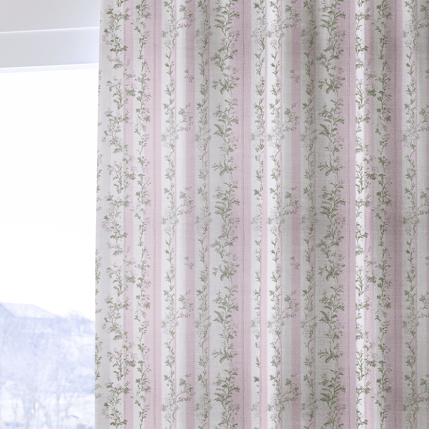 Blooming Stripes - Drapery - Benton Lane Home - Lemon Park