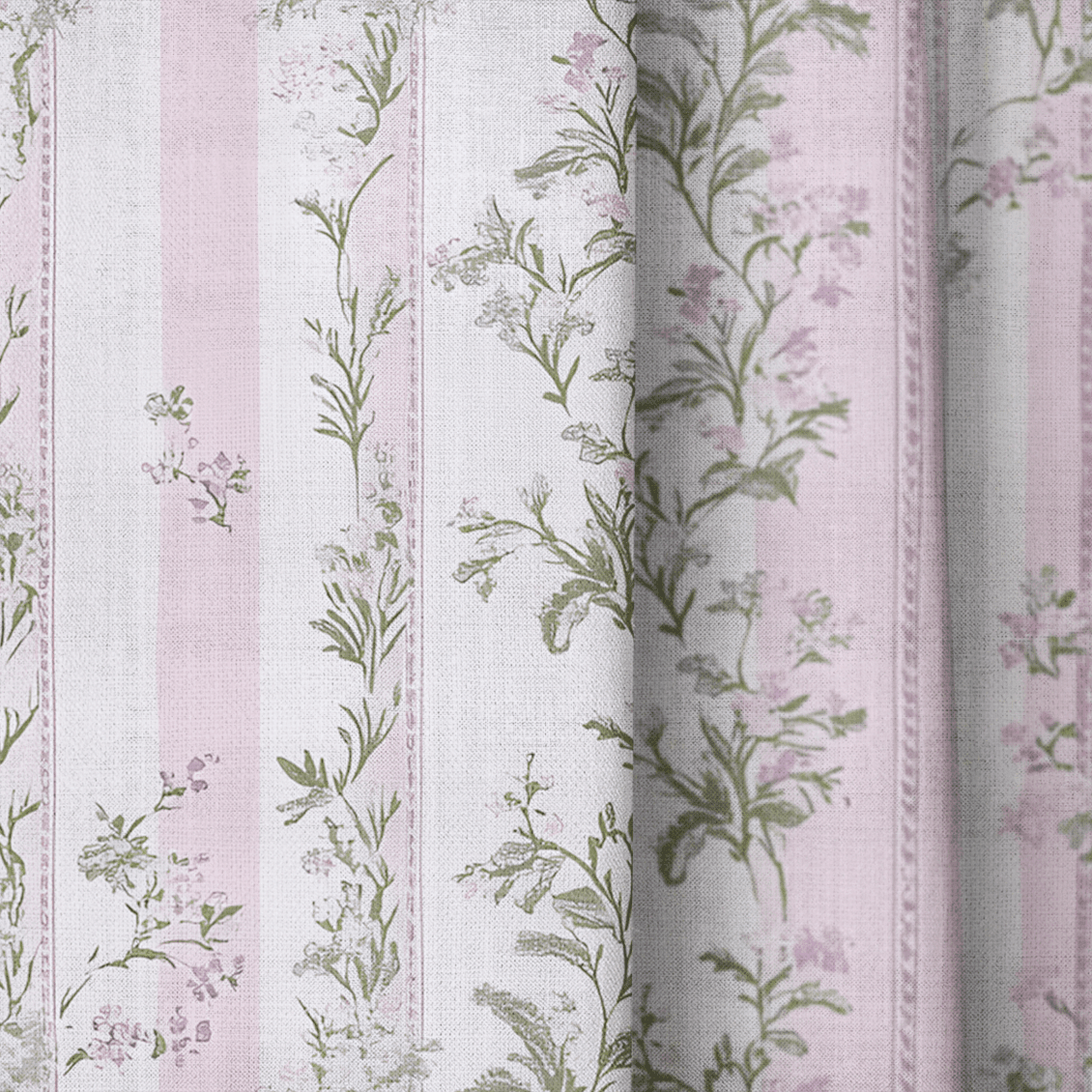 Blooming Stripes - Drapery - Benton Lane Home - Lemon Park