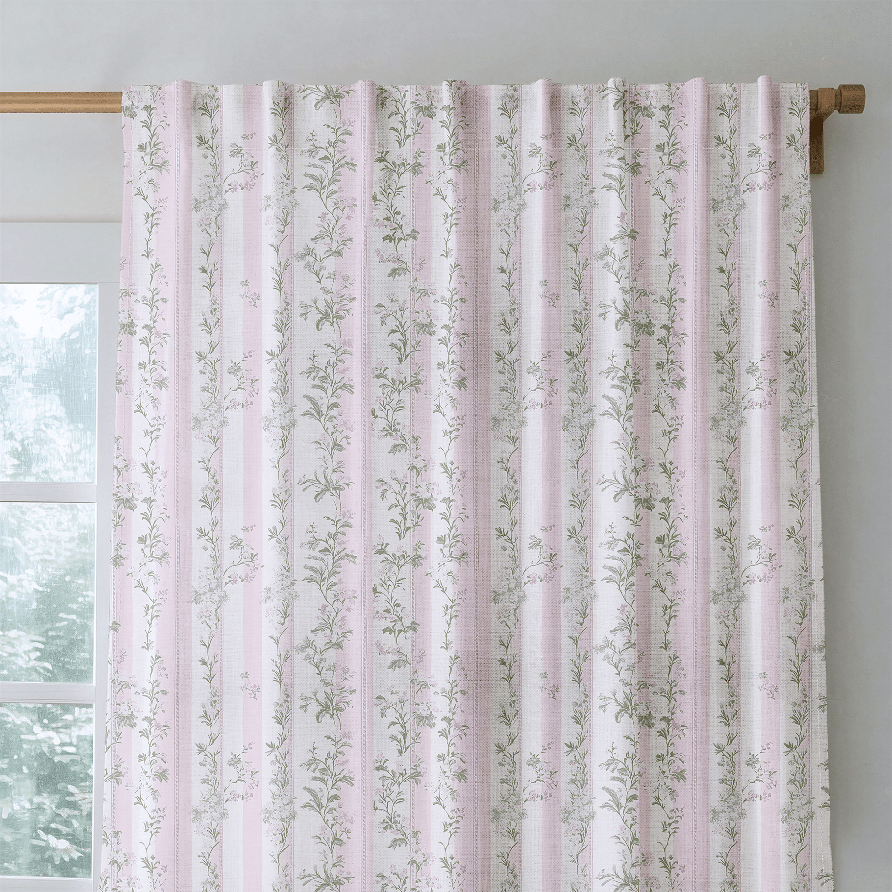 Blooming Stripes - Drapery - Benton Lane Home - Lemon Park