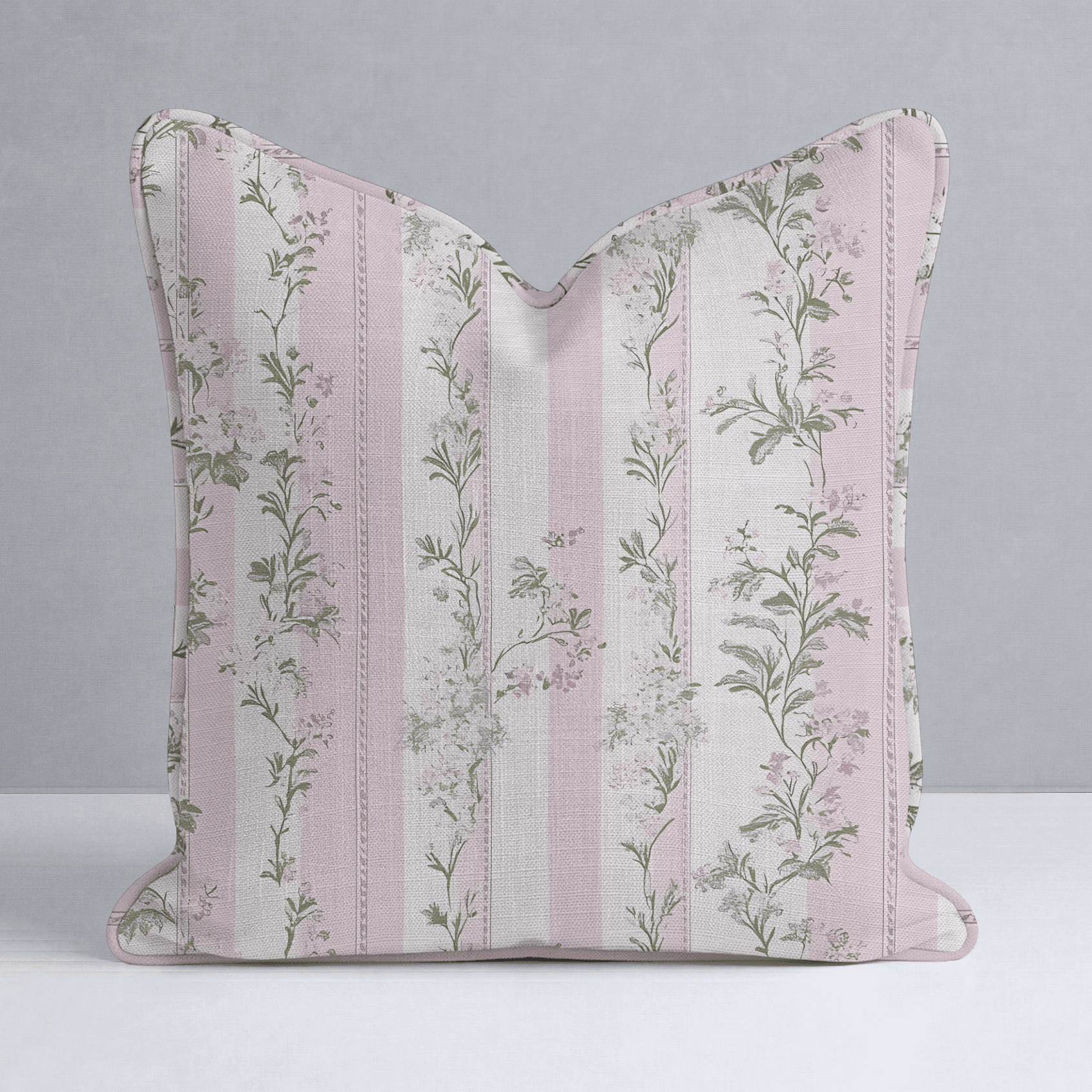 Blooming Stripes Throw Pillow - Benton Lane Home - Lemon Park
