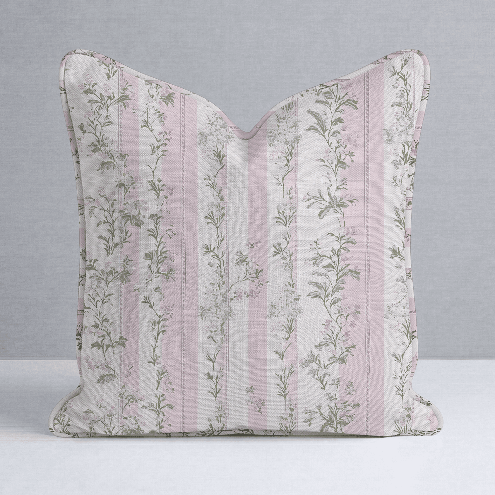 Blooming Stripes Throw Pillow - Benton Lane Home - Lemon Park