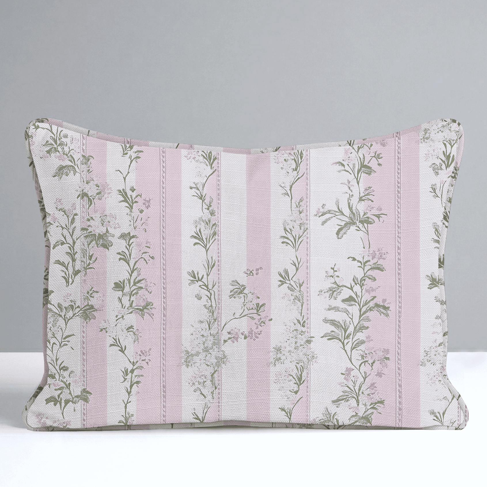 Blooming Stripes Throw Pillow - Benton Lane Home - Lemon Park
