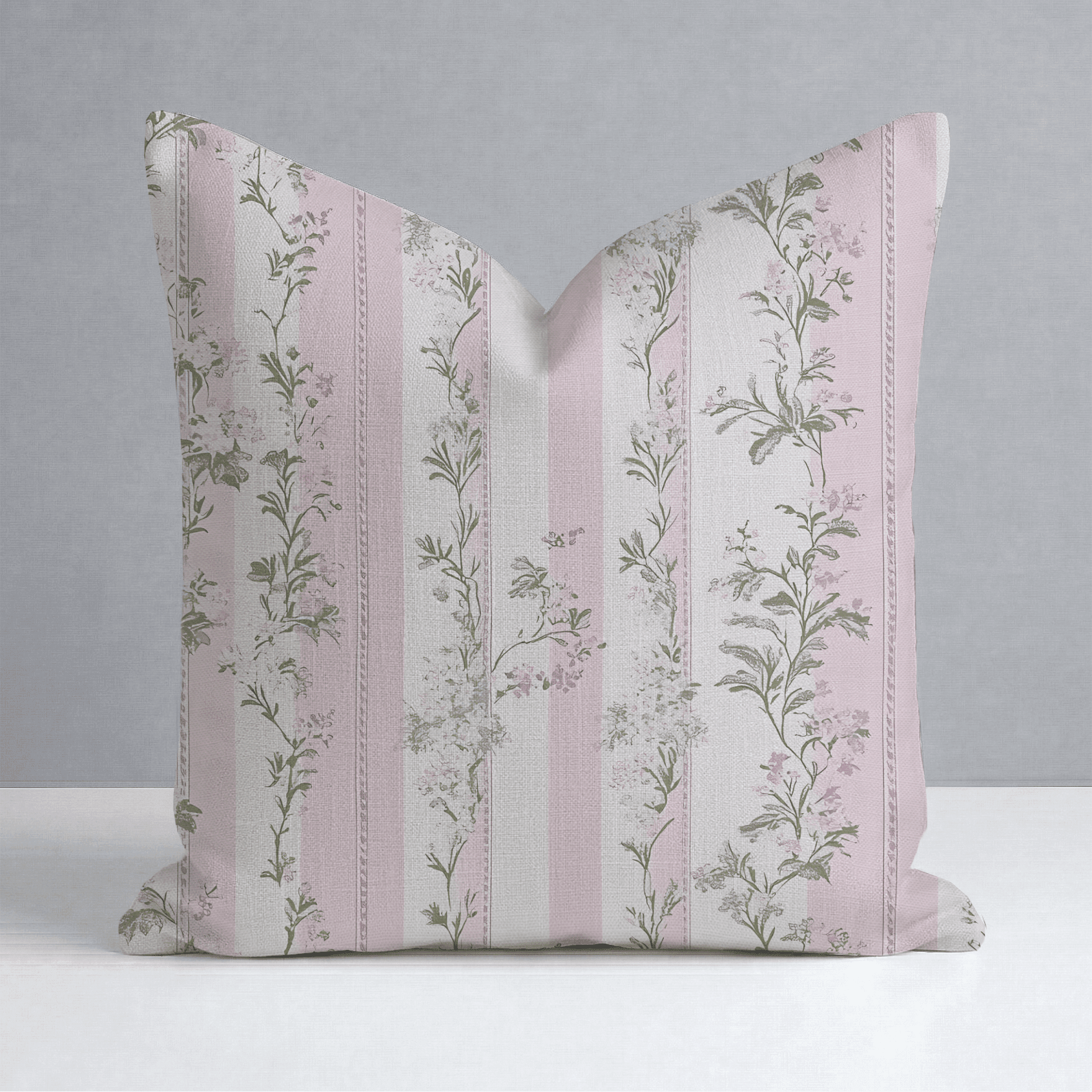 Blooming Stripes Throw Pillow - Benton Lane Home - Lemon Park