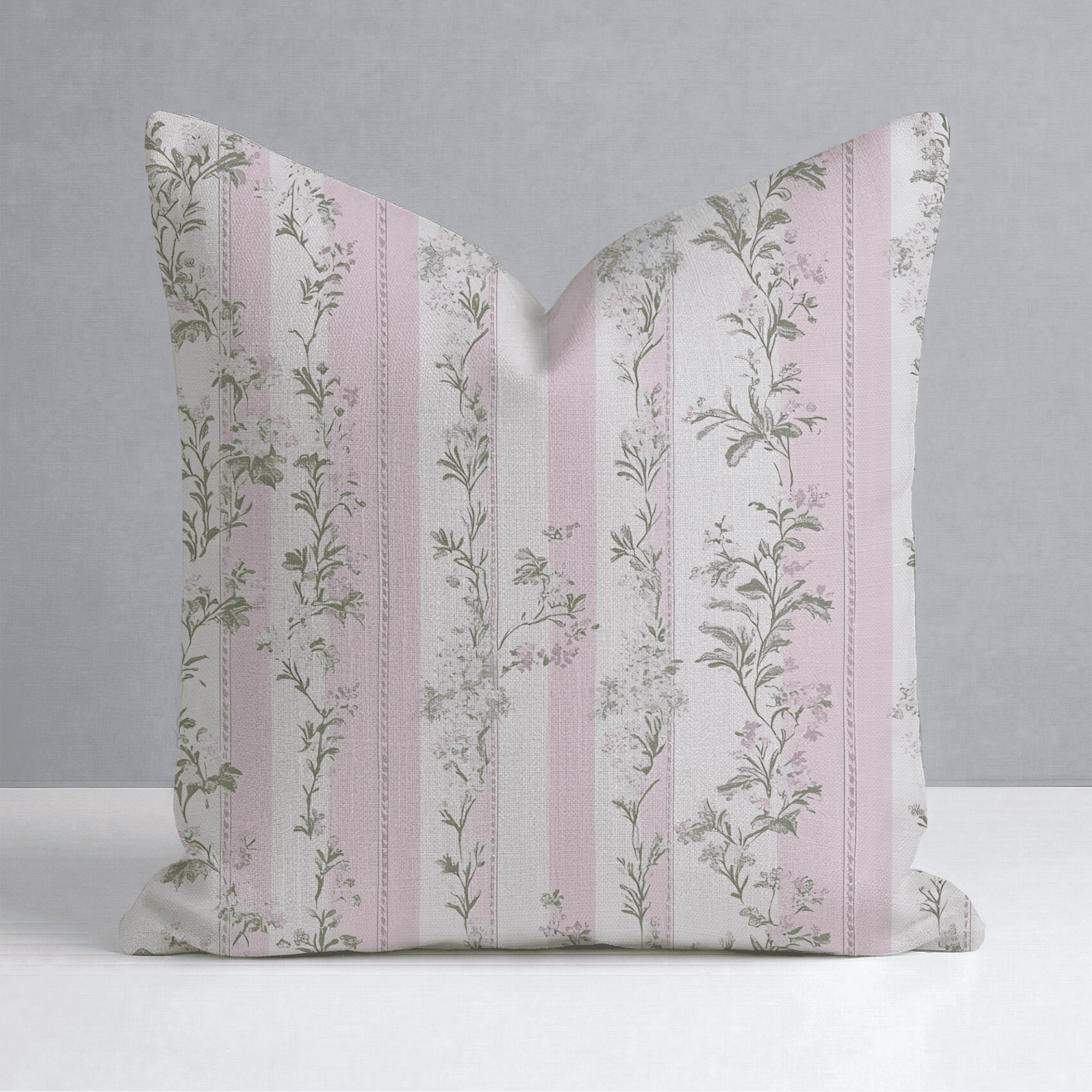 Blooming Stripes Throw Pillow - Benton Lane Home - Lemon Park