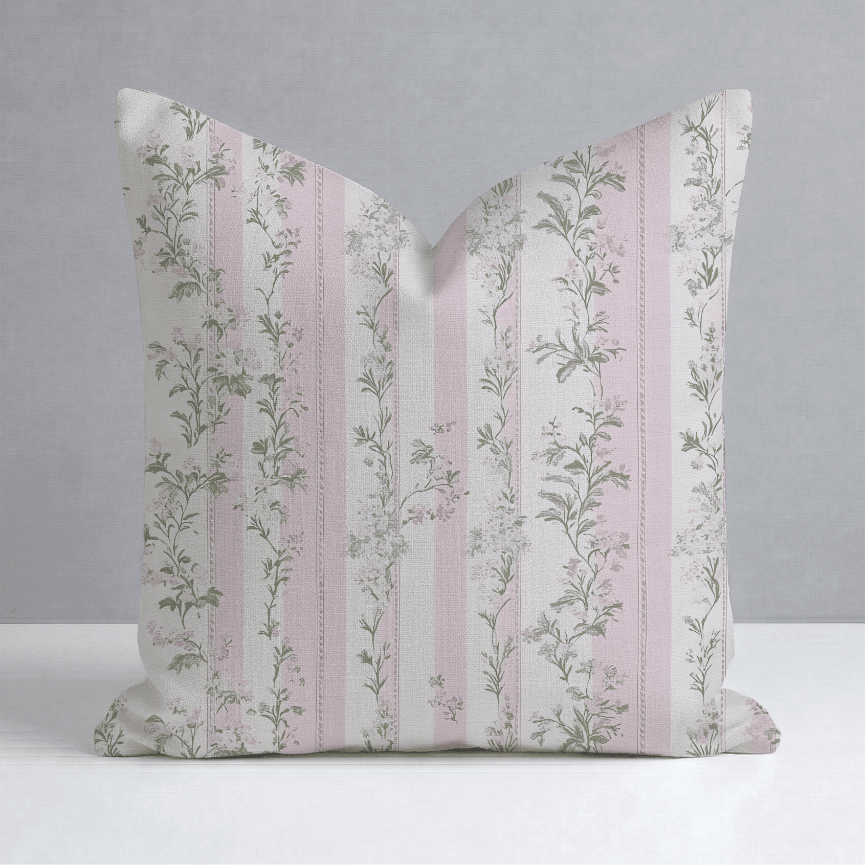 Blooming Stripes Throw Pillow - Benton Lane Home - Lemon Park