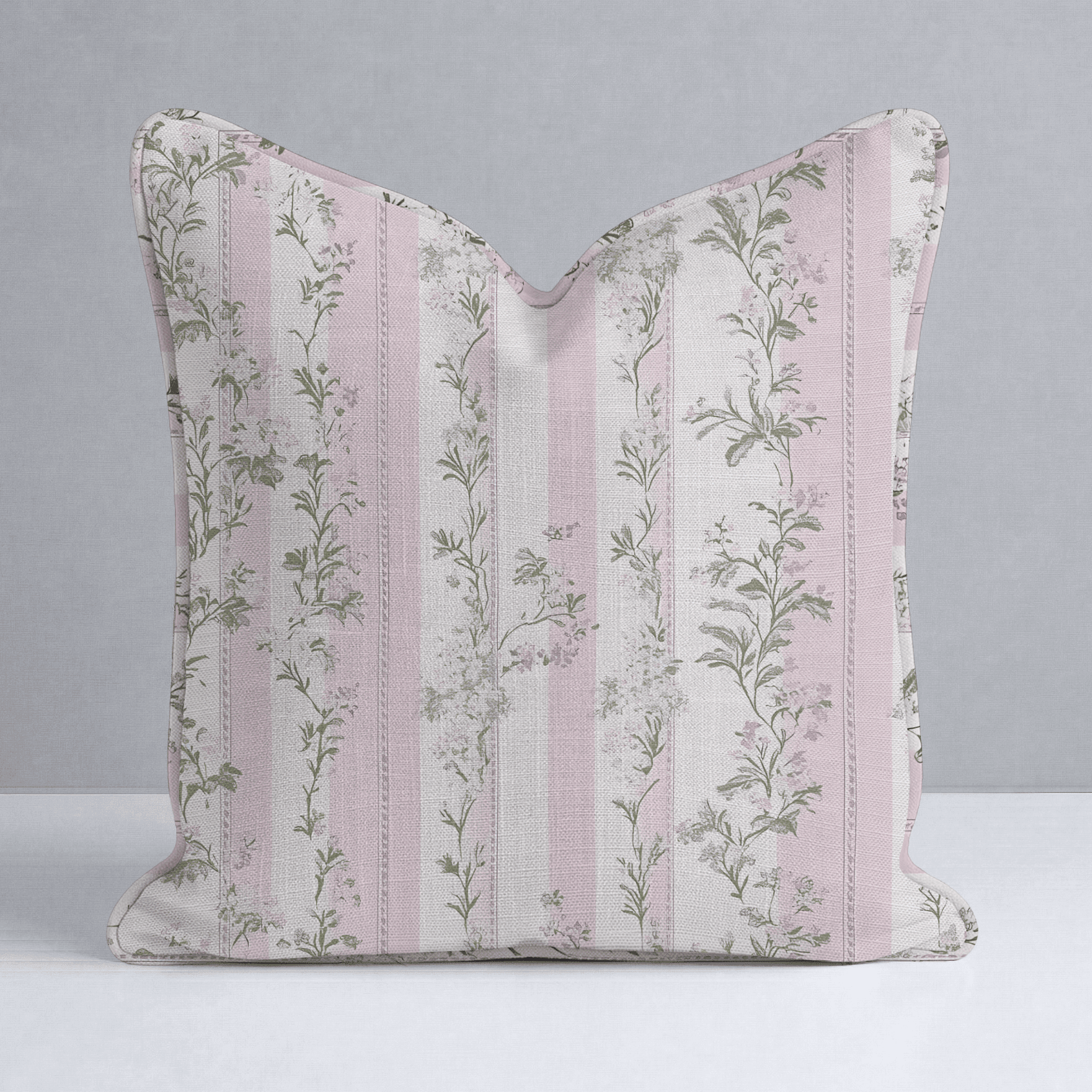 Blooming Stripes Throw Pillow - Benton Lane Home - Lemon Park