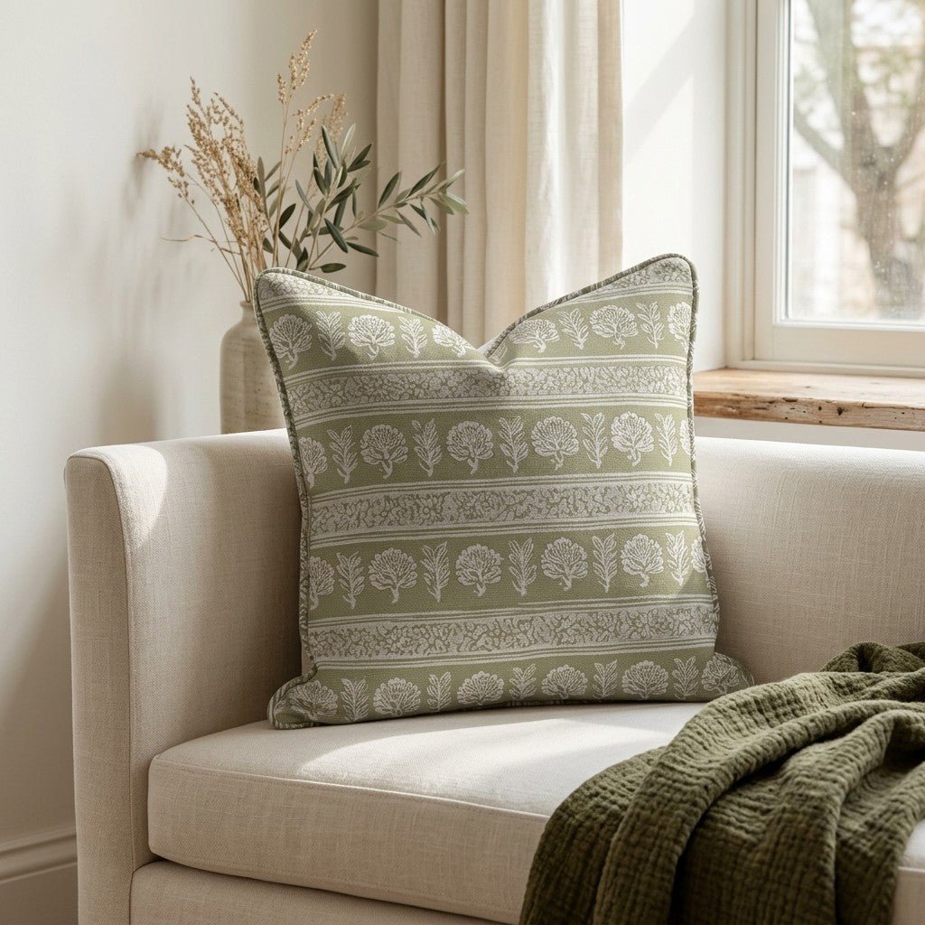 Bloommist Throw Pillow - Benton Lane Home - Lemon Park