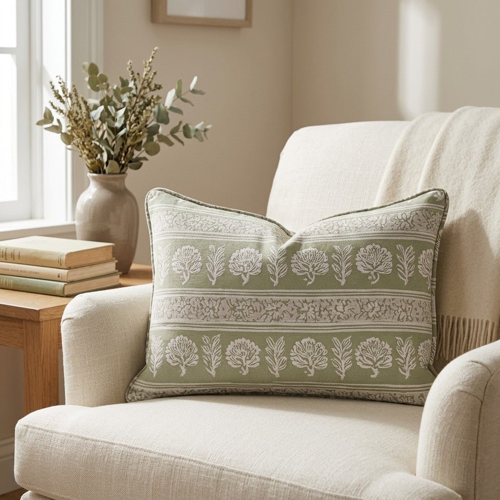 Bloommist Throw Pillow - Benton Lane Home - Lemon Park
