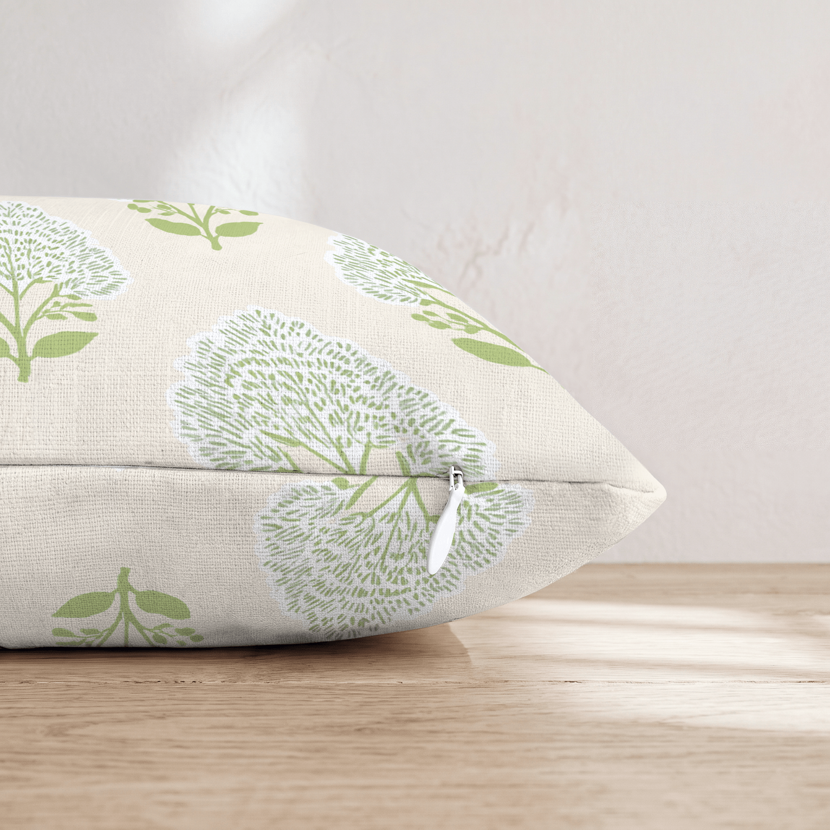 Blue Bell Damask Throw Pillow - Hillcroft Home
