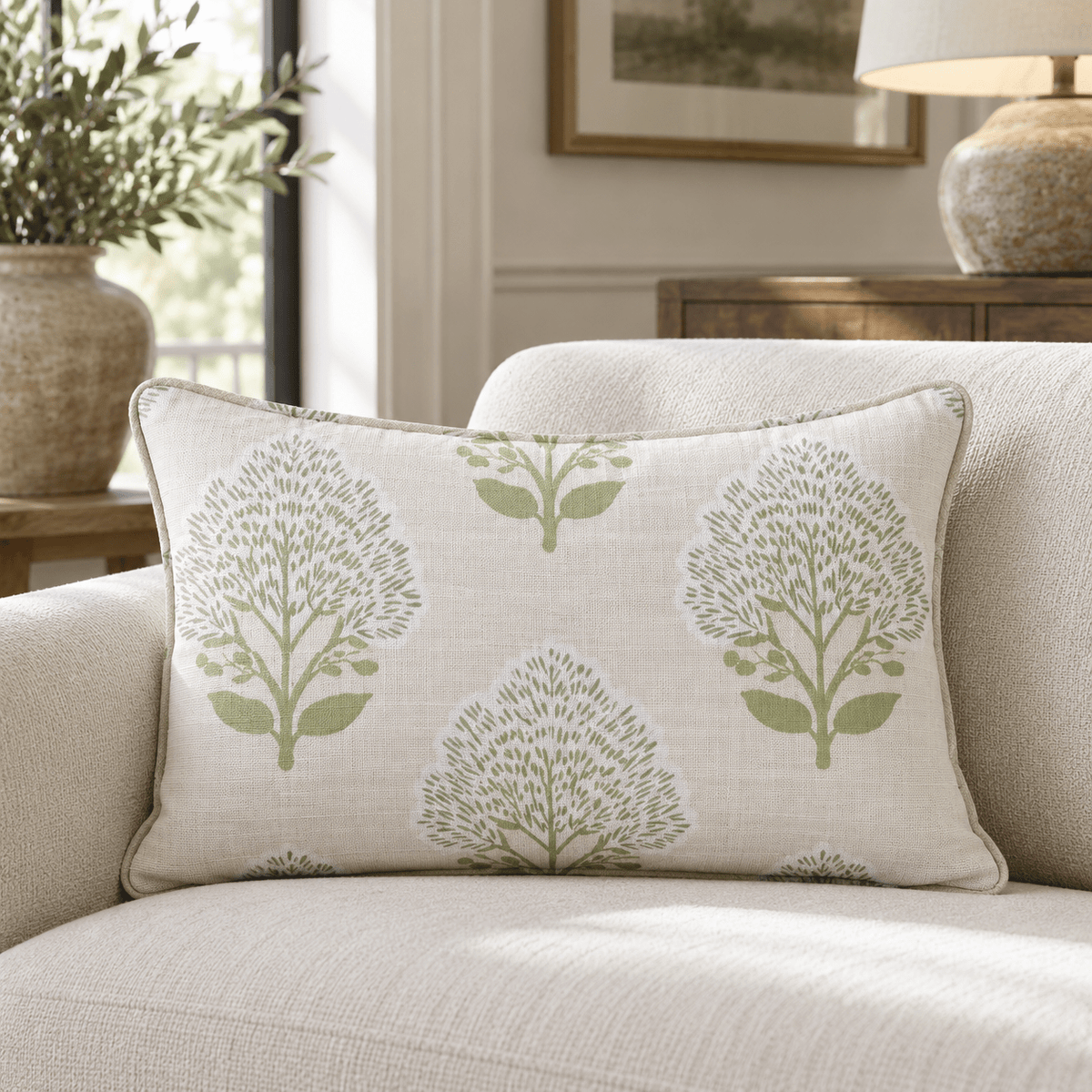 Blue Bell Damask Throw Pillow - Benton Lane Home - Hillcroft Home
