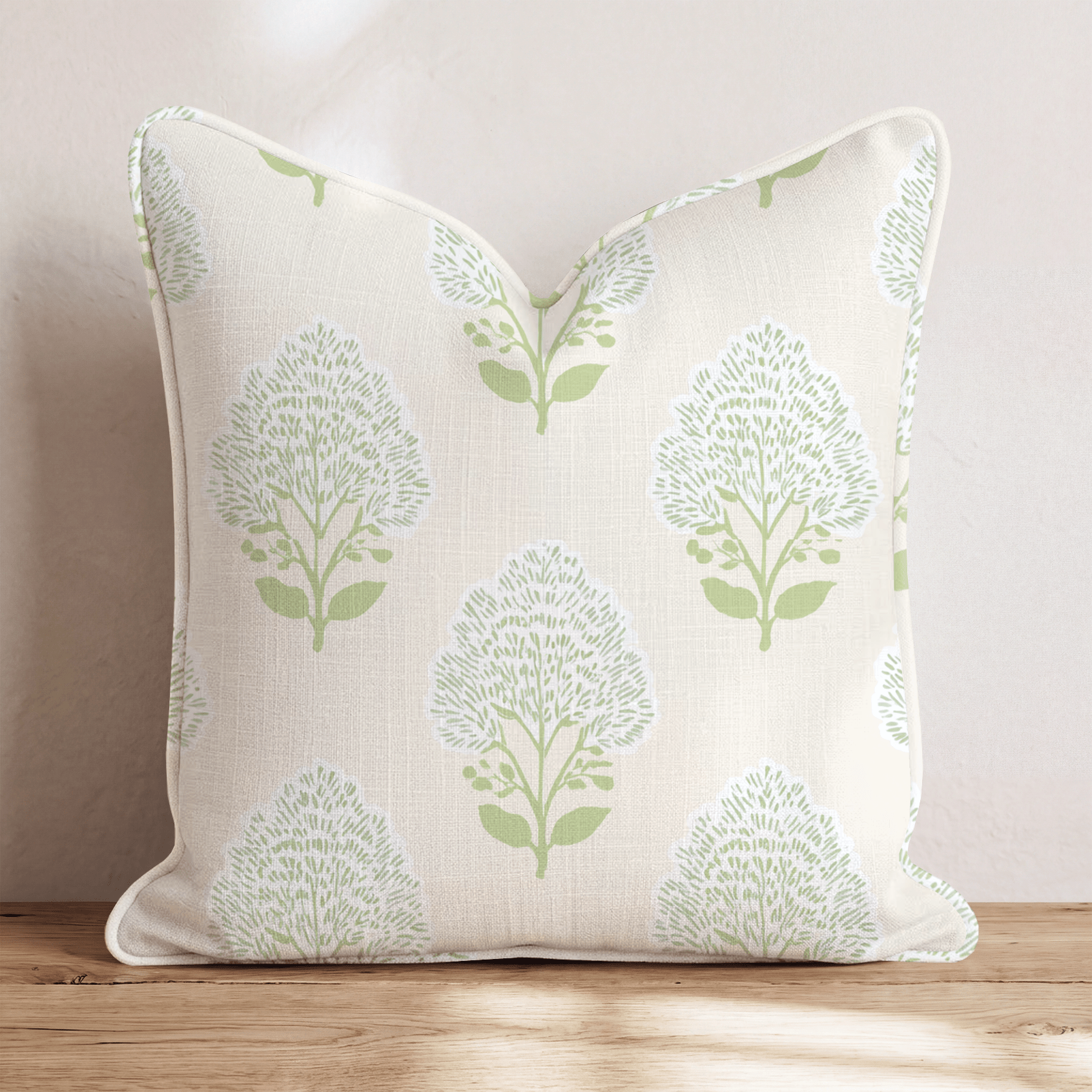 Blue Bell Damask Throw Pillow - Benton Lane Home - Hillcroft Home