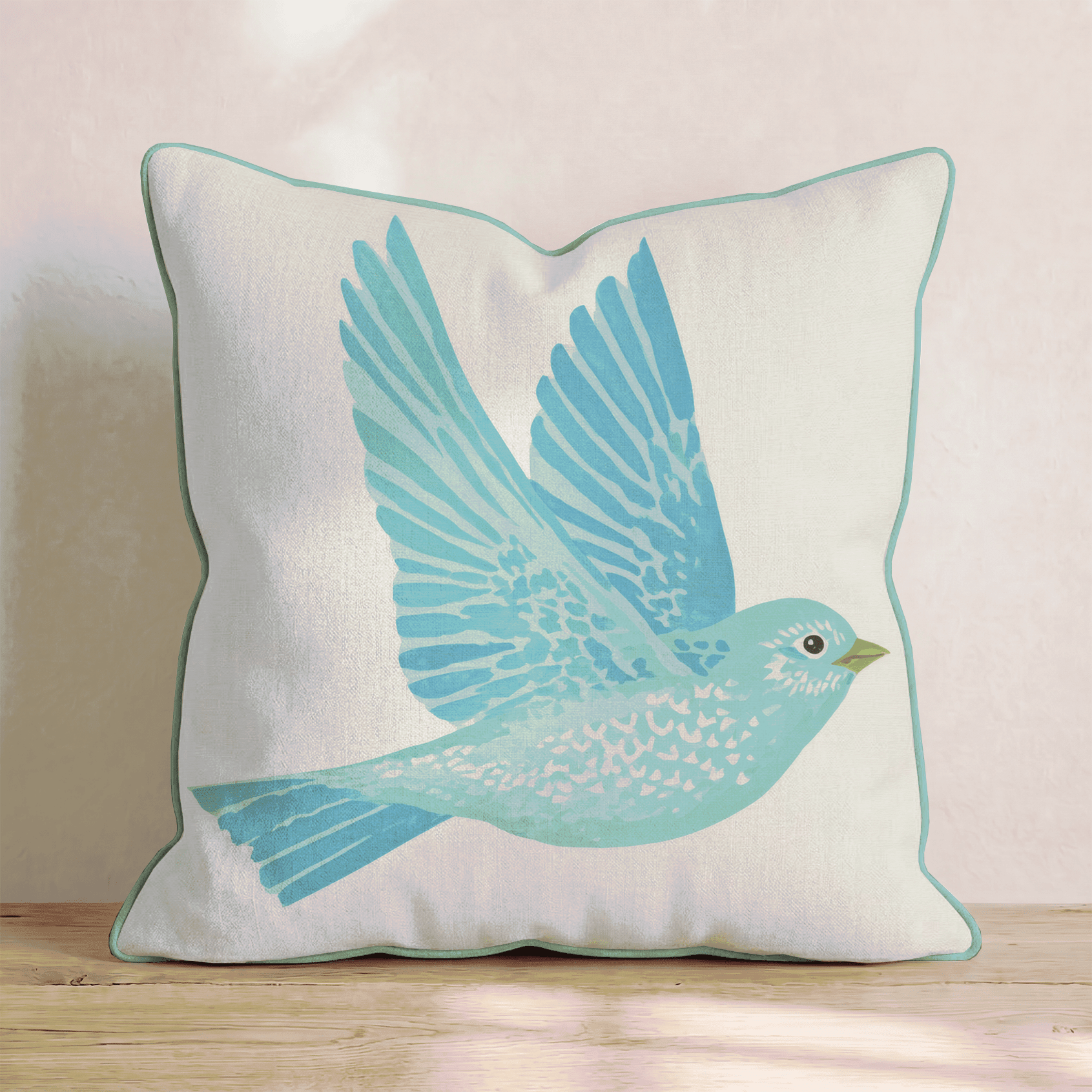 Blue Bird Throw Pillow - Benton Lane Home - Hillcroft Home