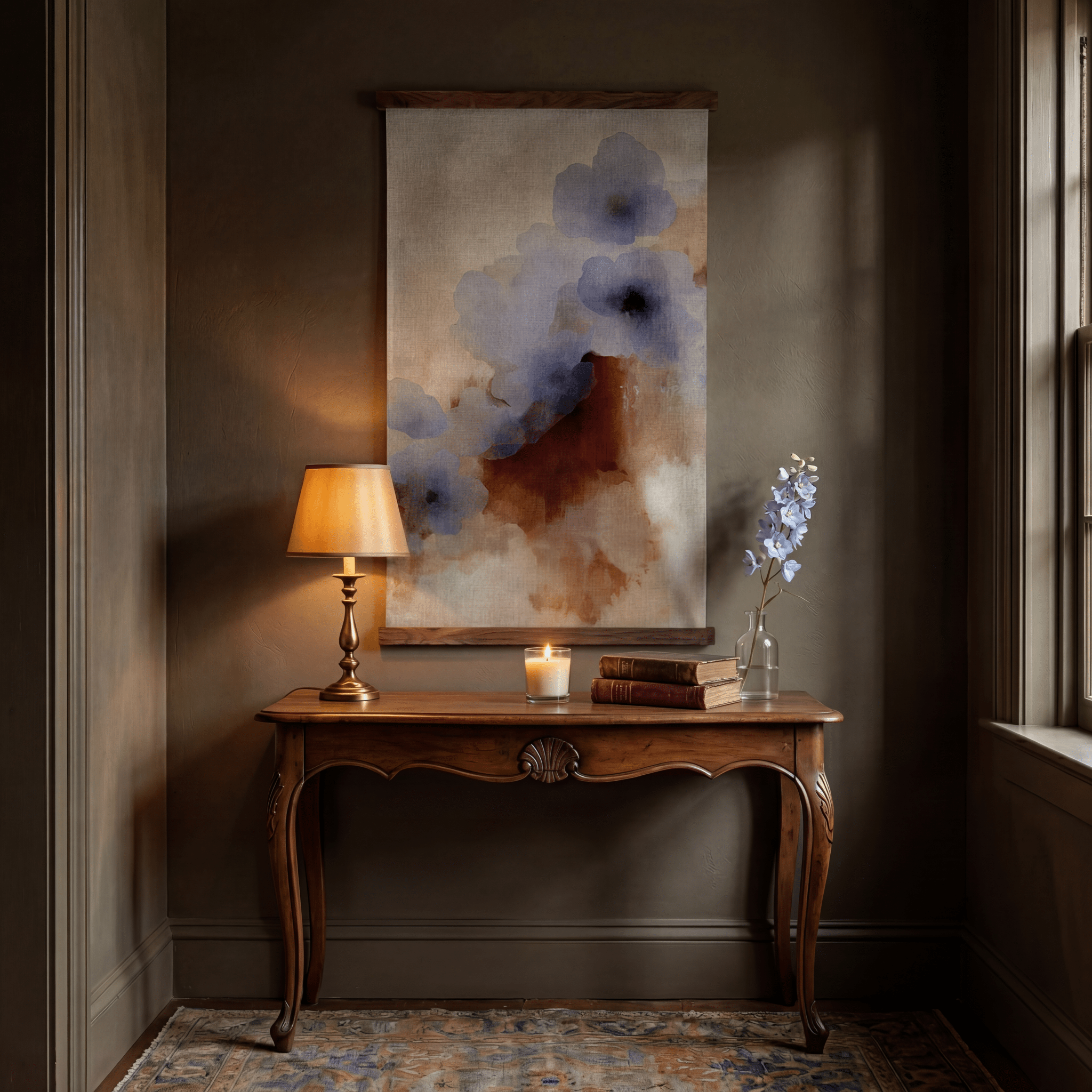 Blue Bloom Drift - Tapestry - Benton Lane Home - Painted Paper