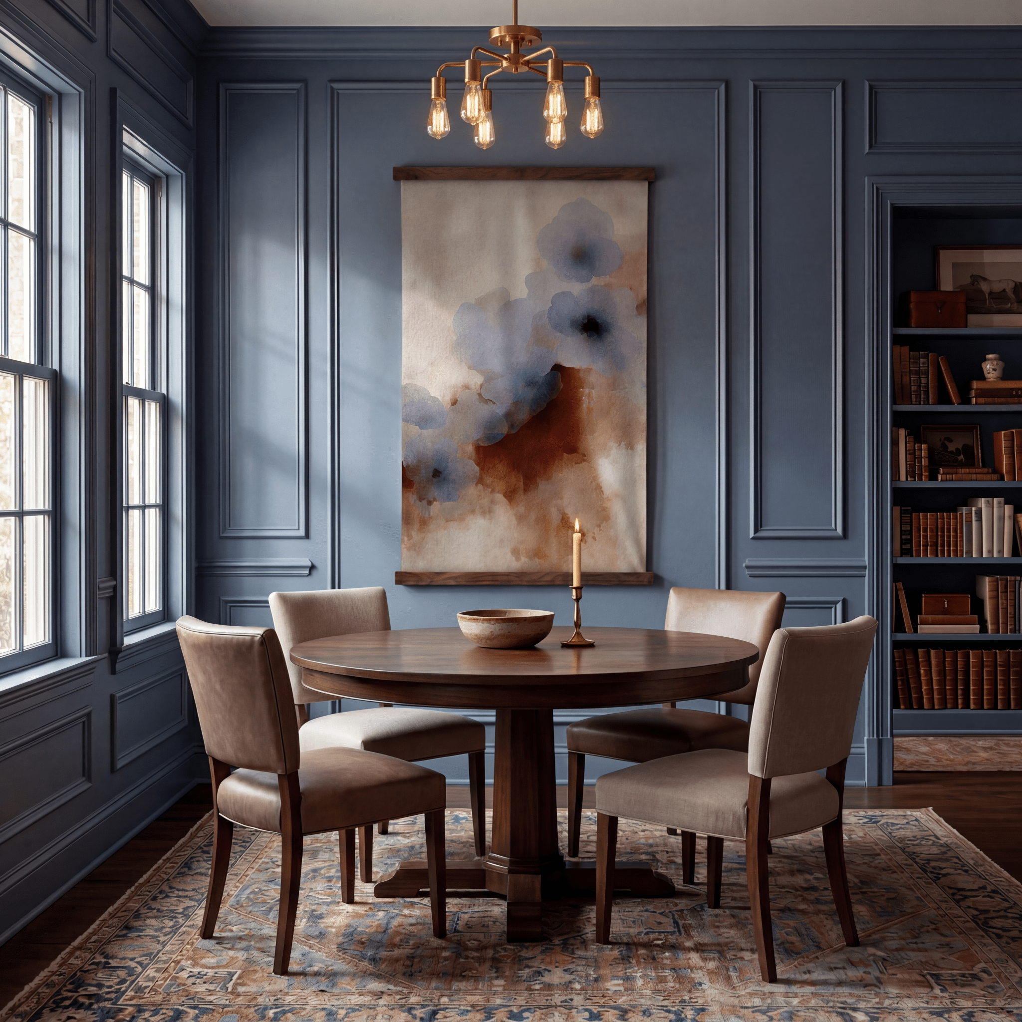 Blue Bloom Drift - Tapestry - Benton Lane Home - Painted Paper