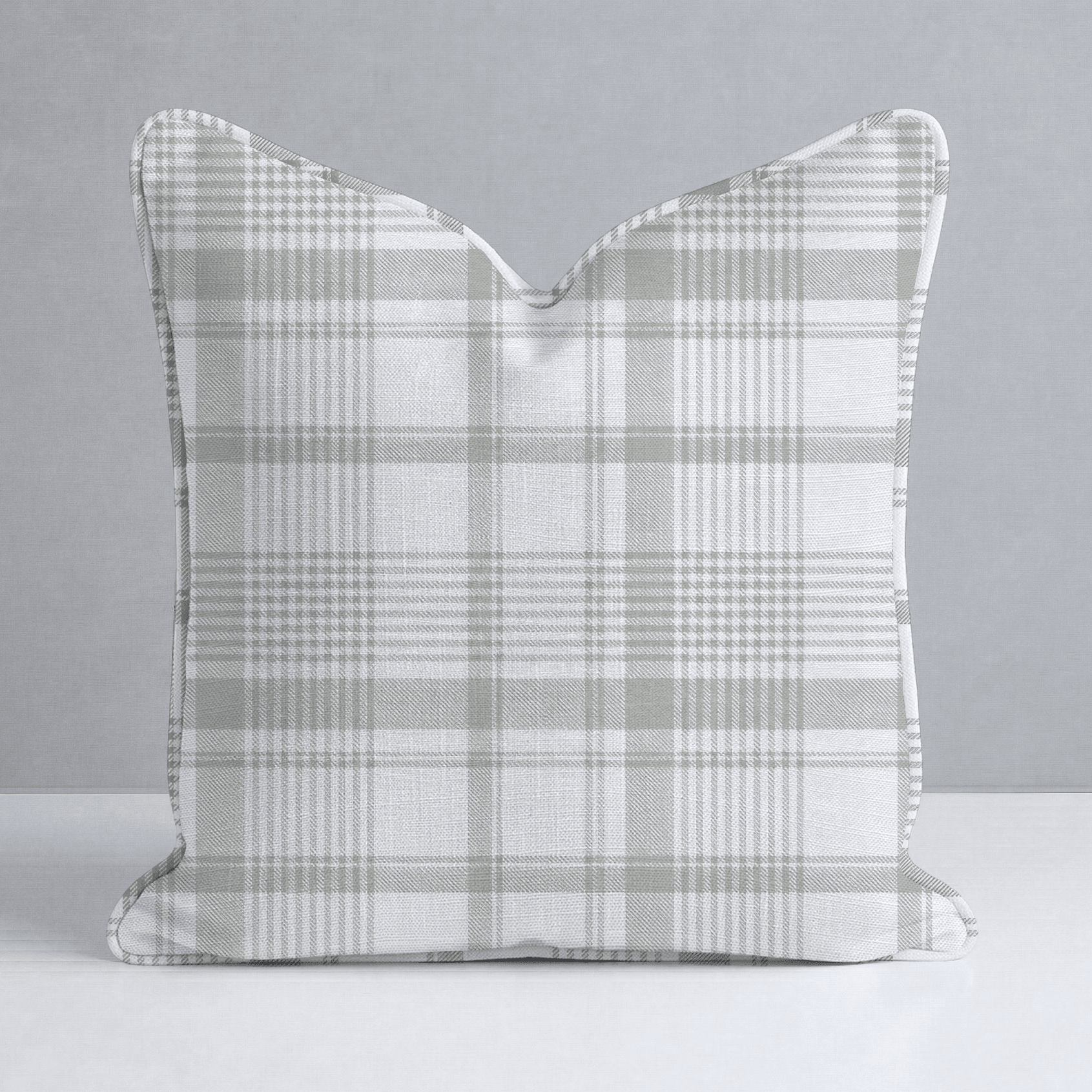 Blue Dresses Lemongrass Plaid Throw Pillow - Lemon Park