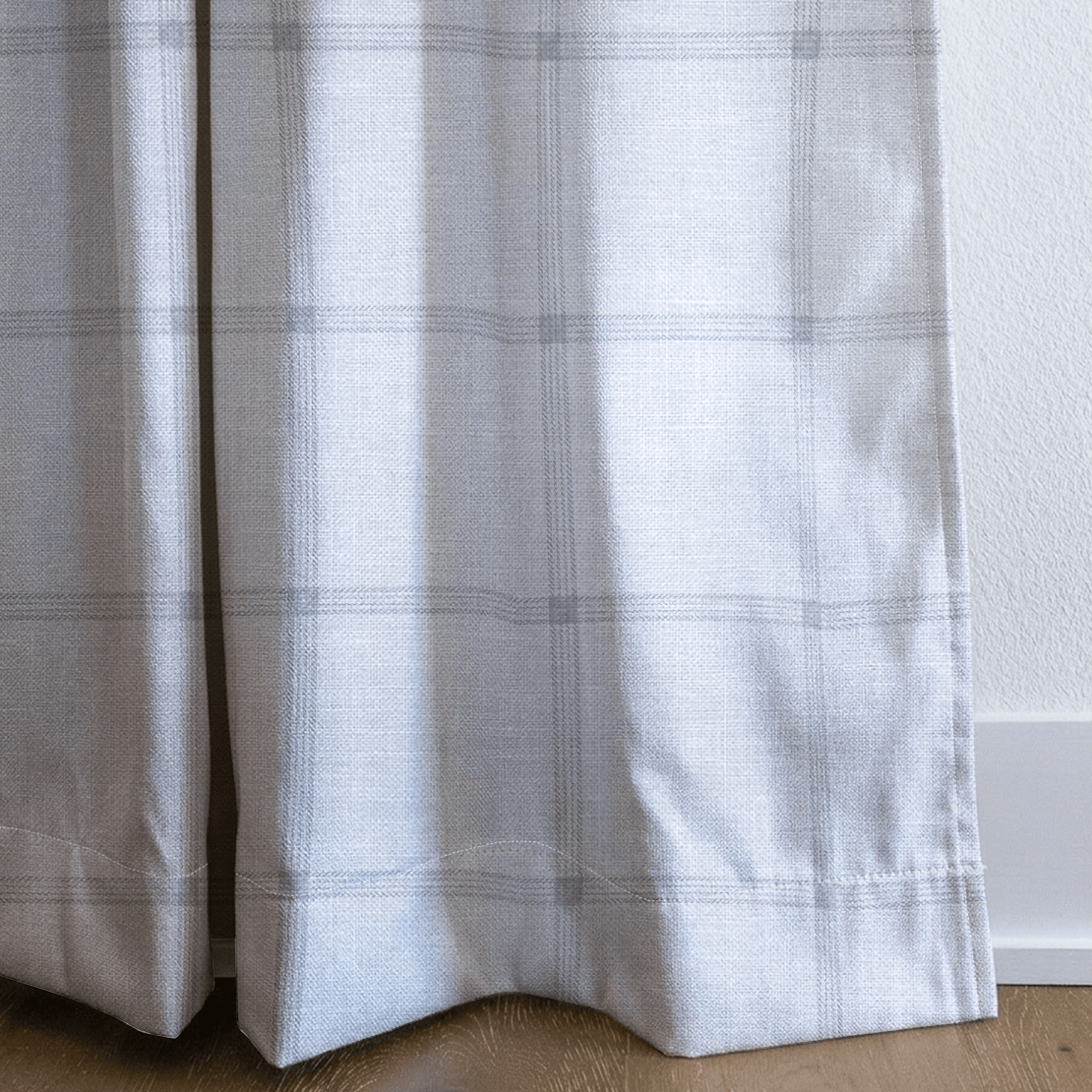 Blue Dresses Seashell Plaid - Drapery - Lemon Park