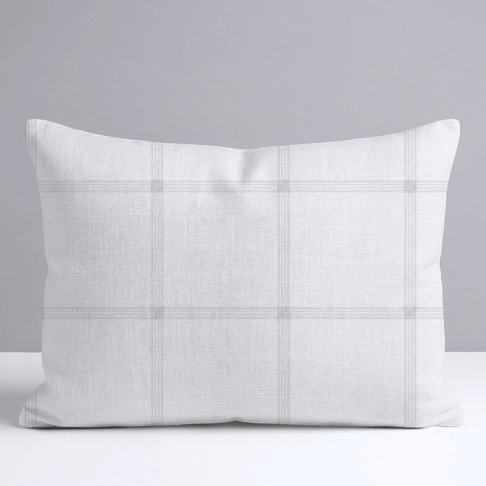 Blue Dresses Seashell Plaid Throw Pillow - Lemon Park