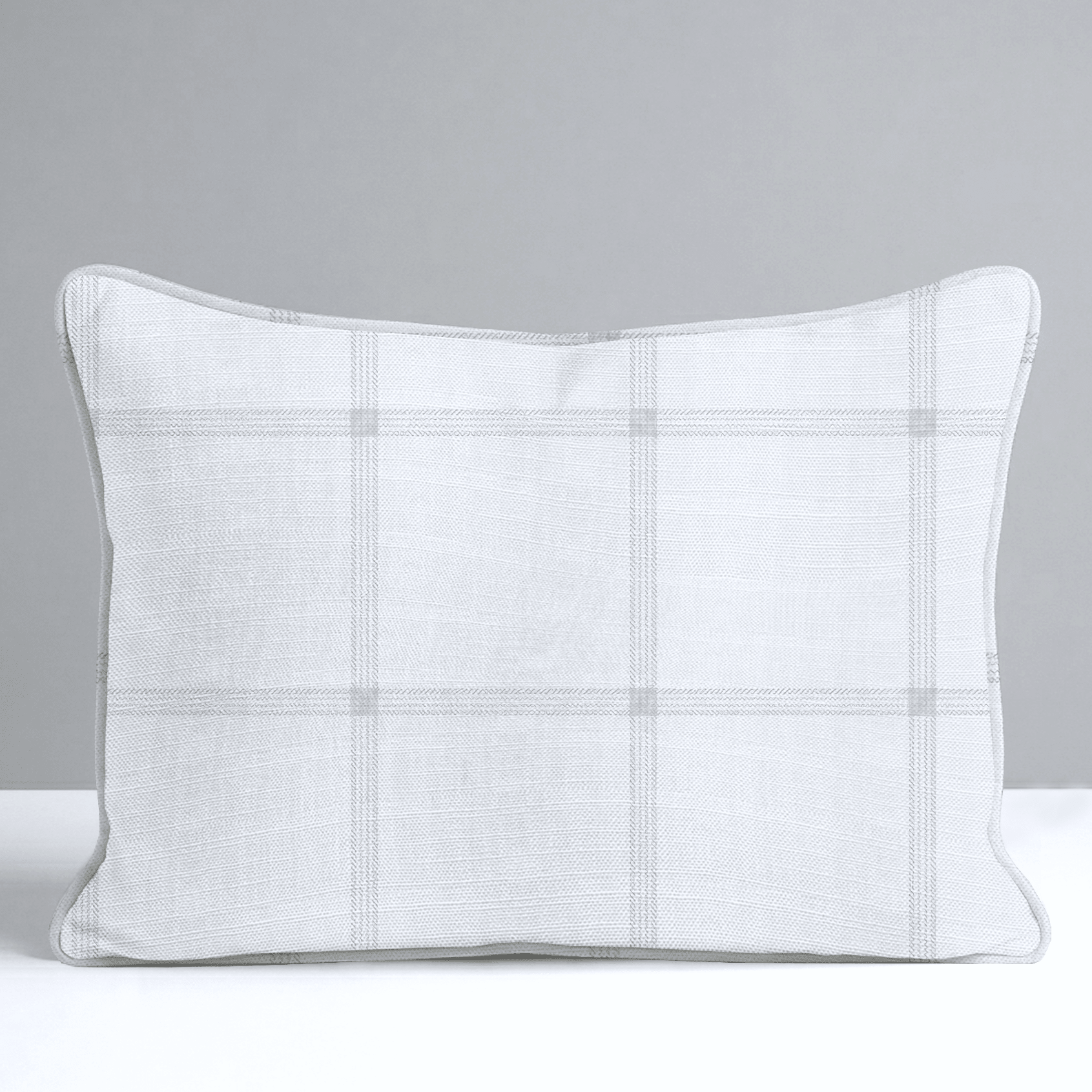 Blue Dresses Seashell Plaid Throw Pillow - Lemon Park