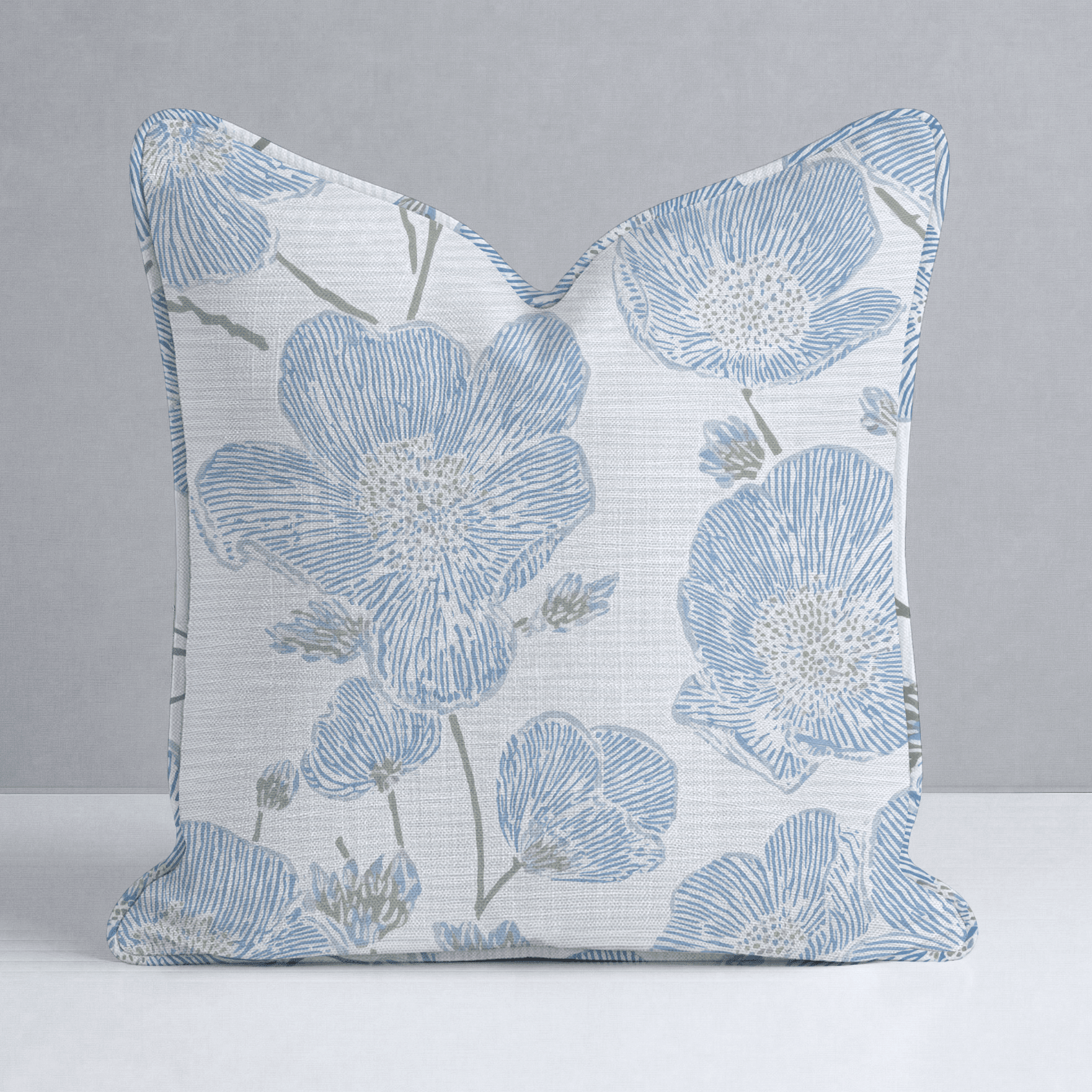 Blue Dresses Throw Pillow - Benton Lane Home - Lemon Park
