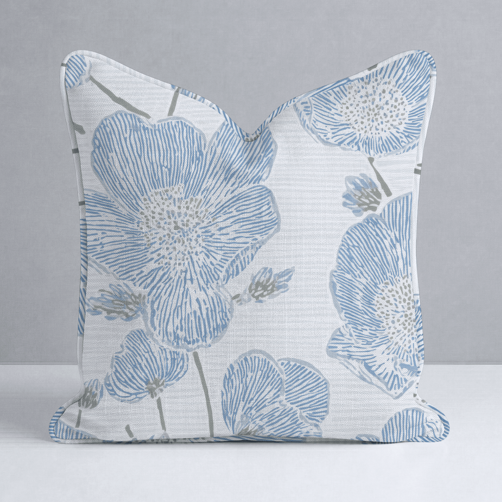 Blue Dresses Throw Pillow - Benton Lane Home - Lemon Park