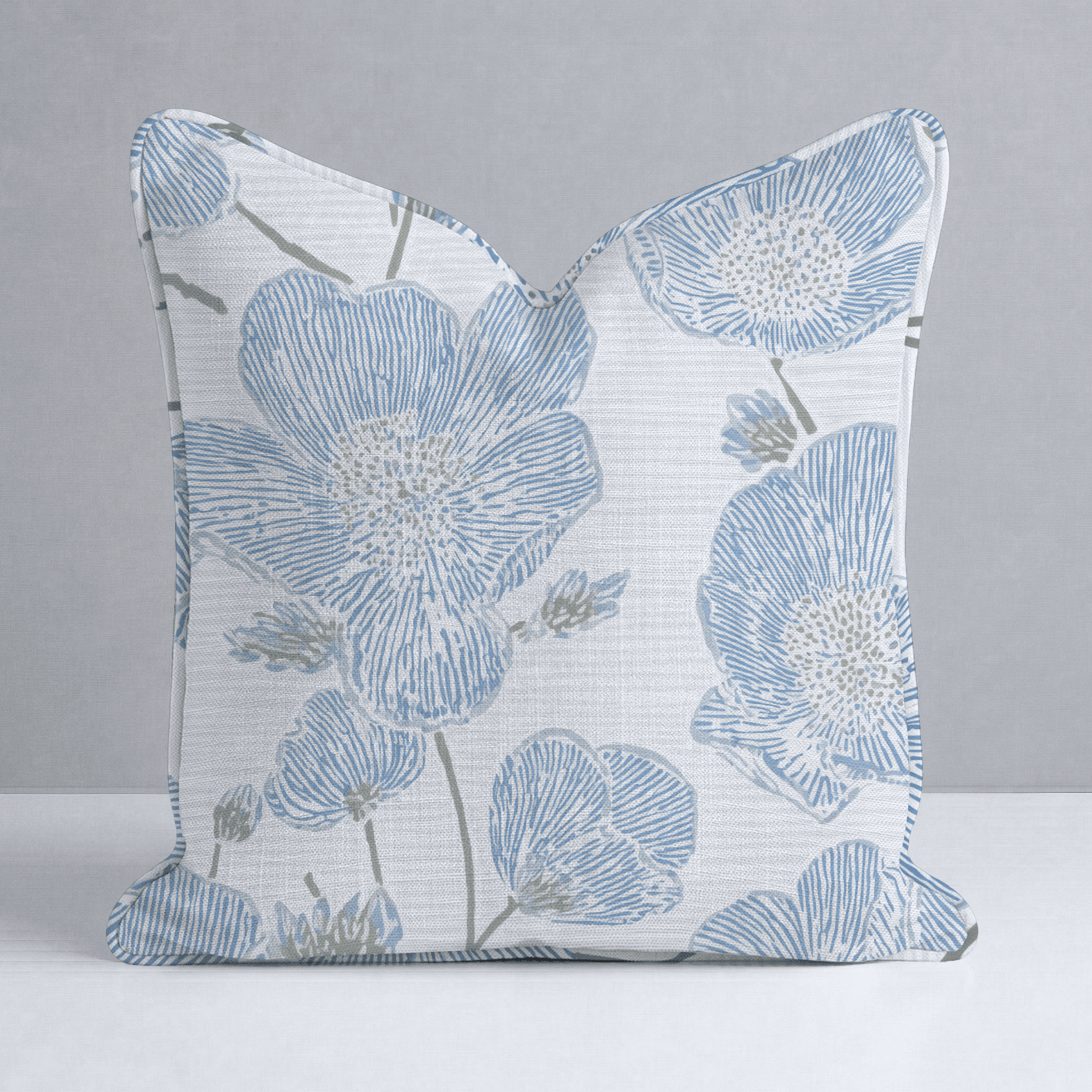 Blue Dresses Throw Pillow - Benton Lane Home - Lemon Park