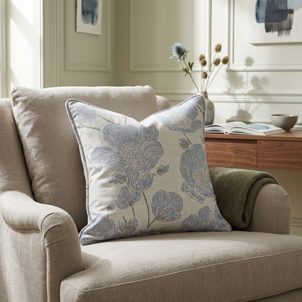 Blue Dresses Throw Pillow - Benton Lane Home - Lemon Park